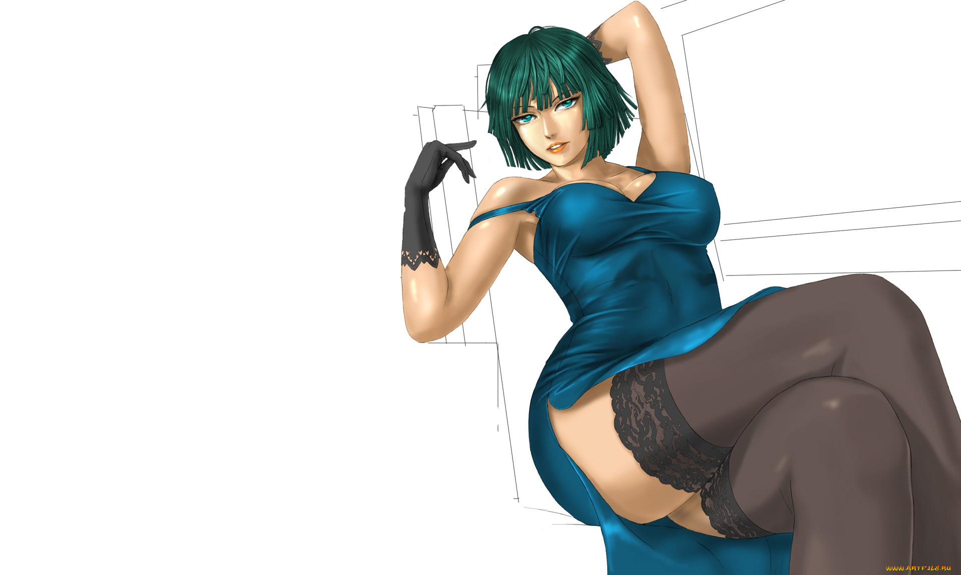 аниме, one, punch, man, девушка