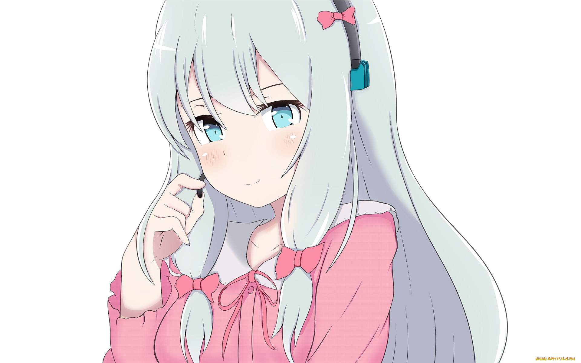 аниме, eromanga-sensei, девушка, взгляд, фон