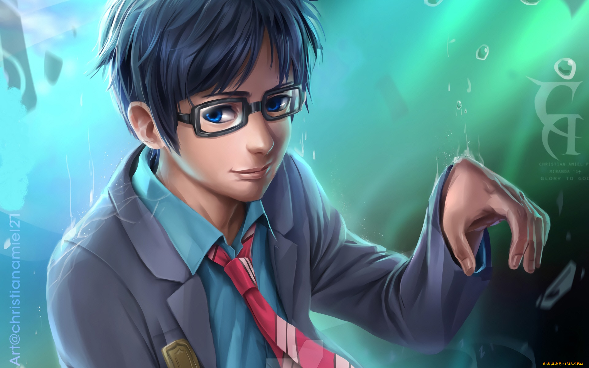 аниме, shigatsu, wa, kimi, no, uso, твоя, апрельская, ложь