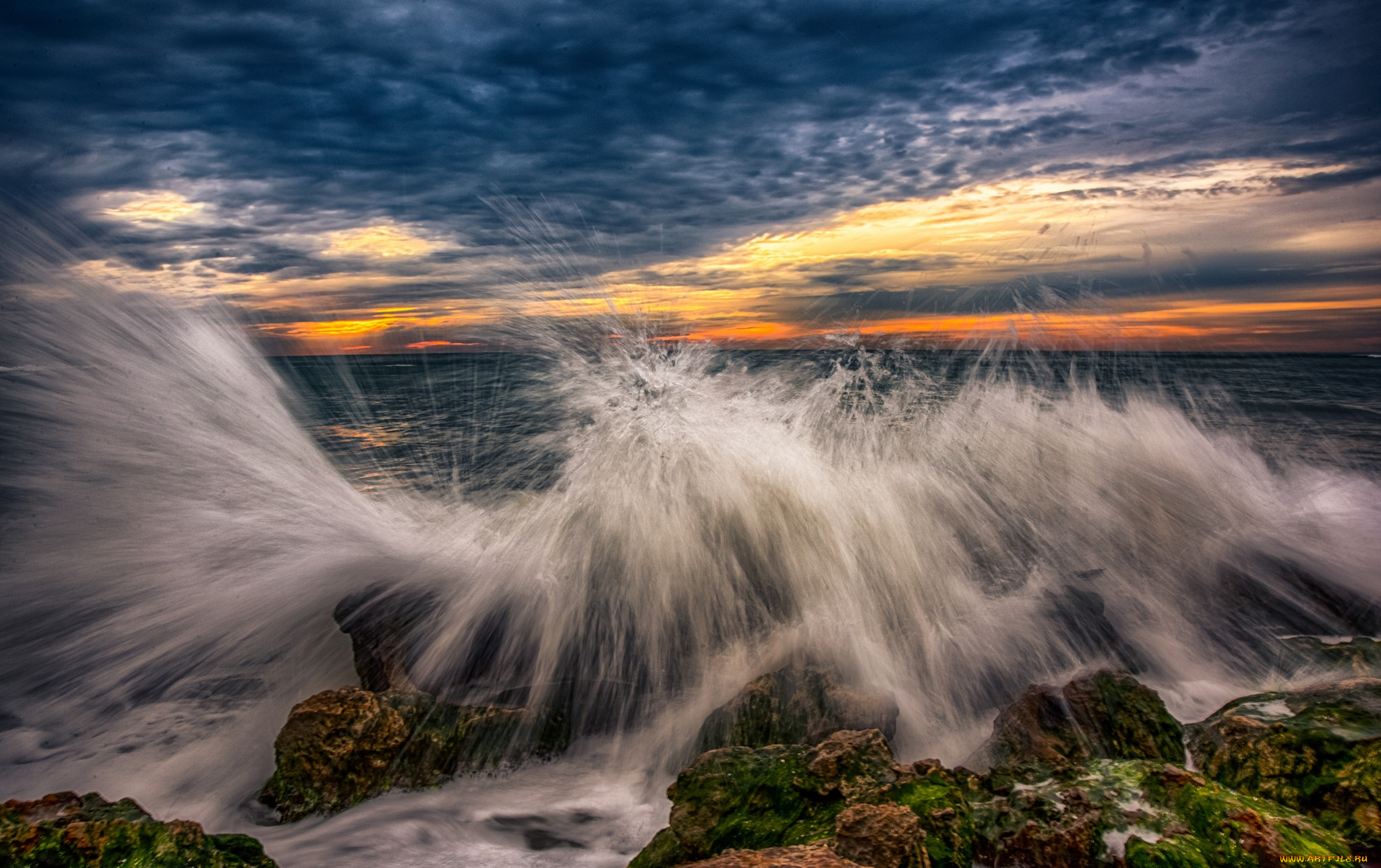 природа, побережье, море, берег