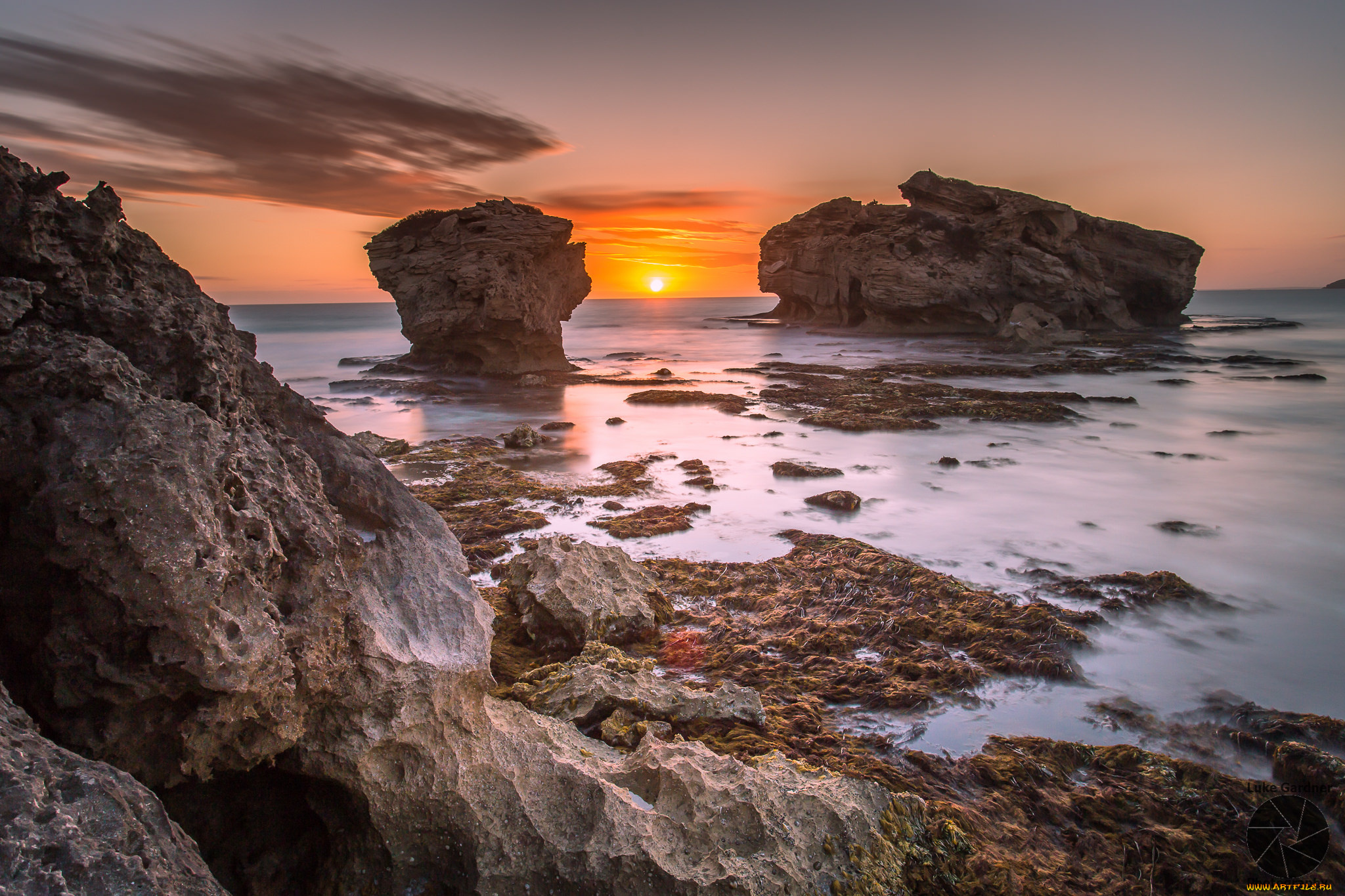 природа, побережье, море, берег