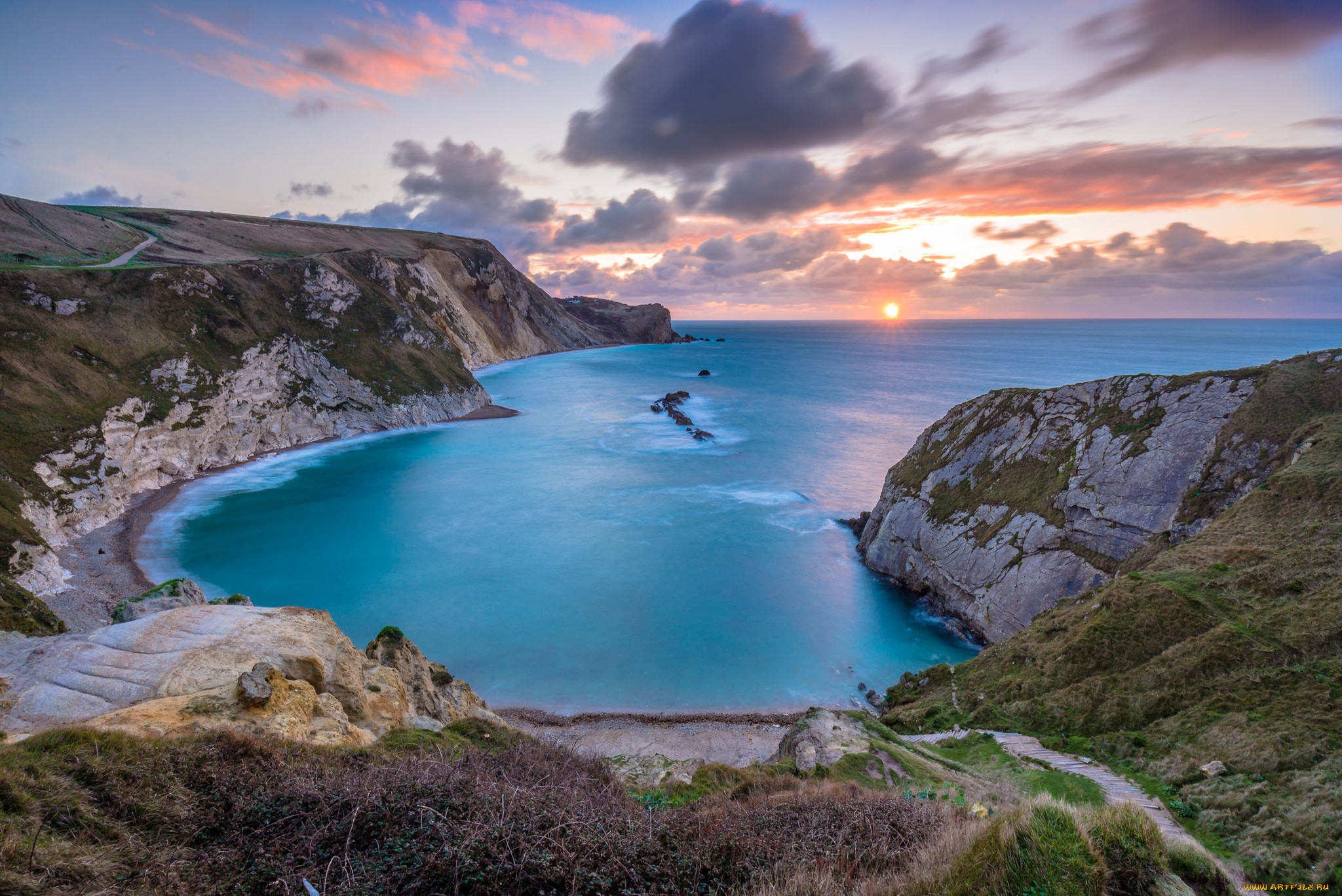 природа, побережье, море, берег