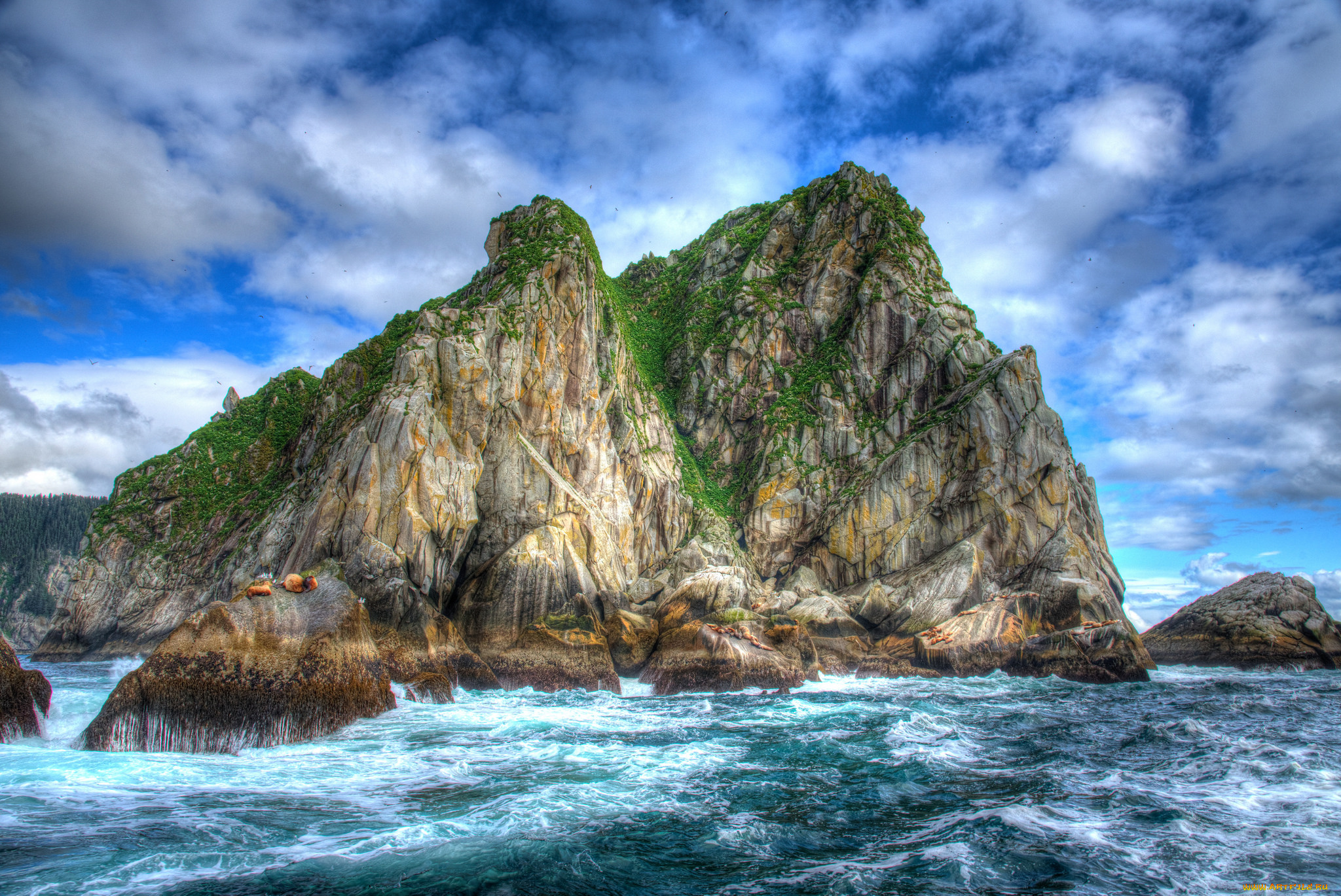 природа, побережье, море, берег