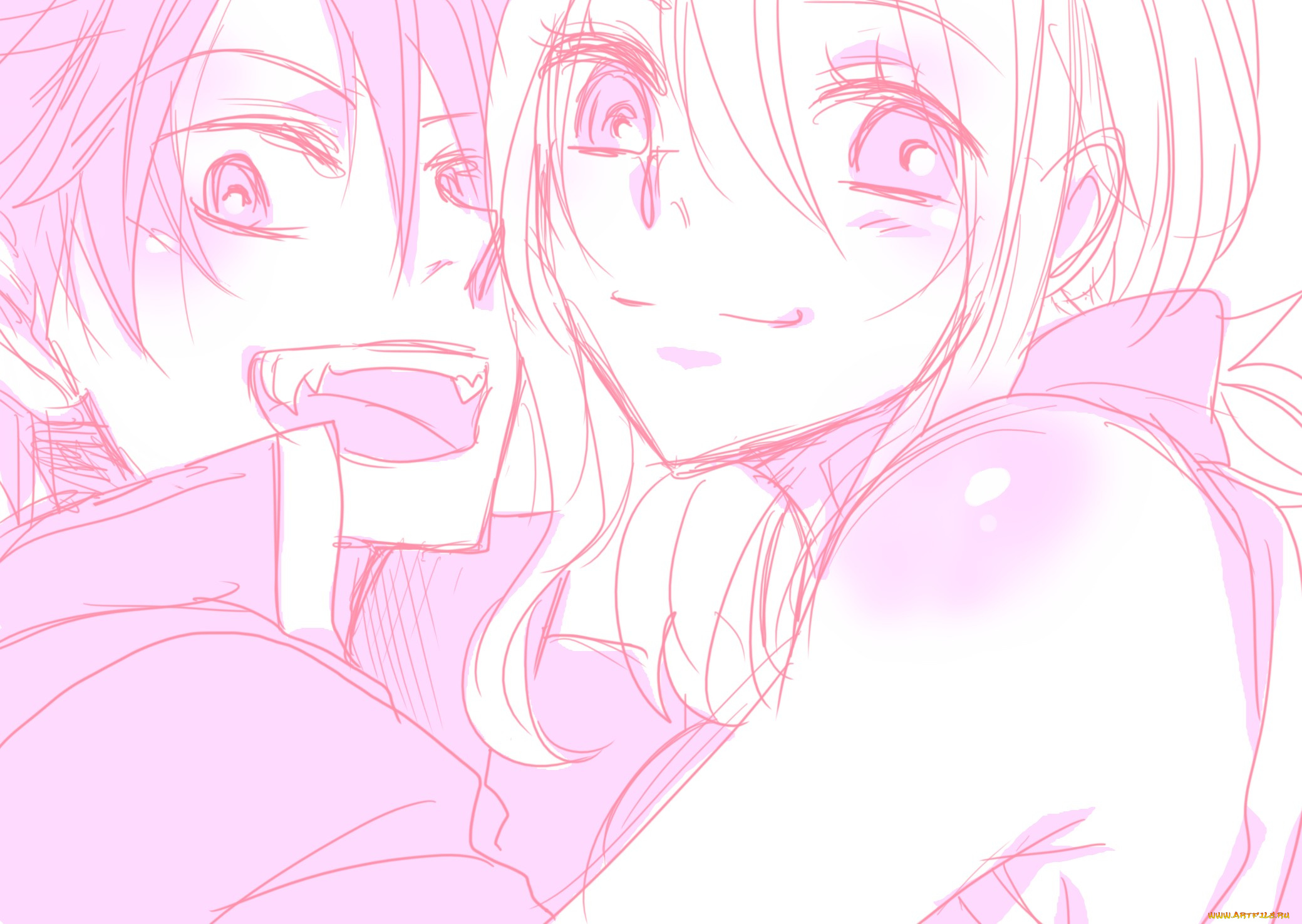 аниме, fairy, tail, нацу, люси