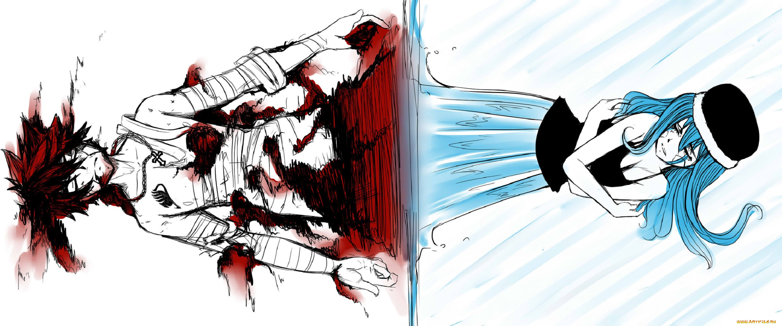 аниме, fairy, tail, джувия, грей