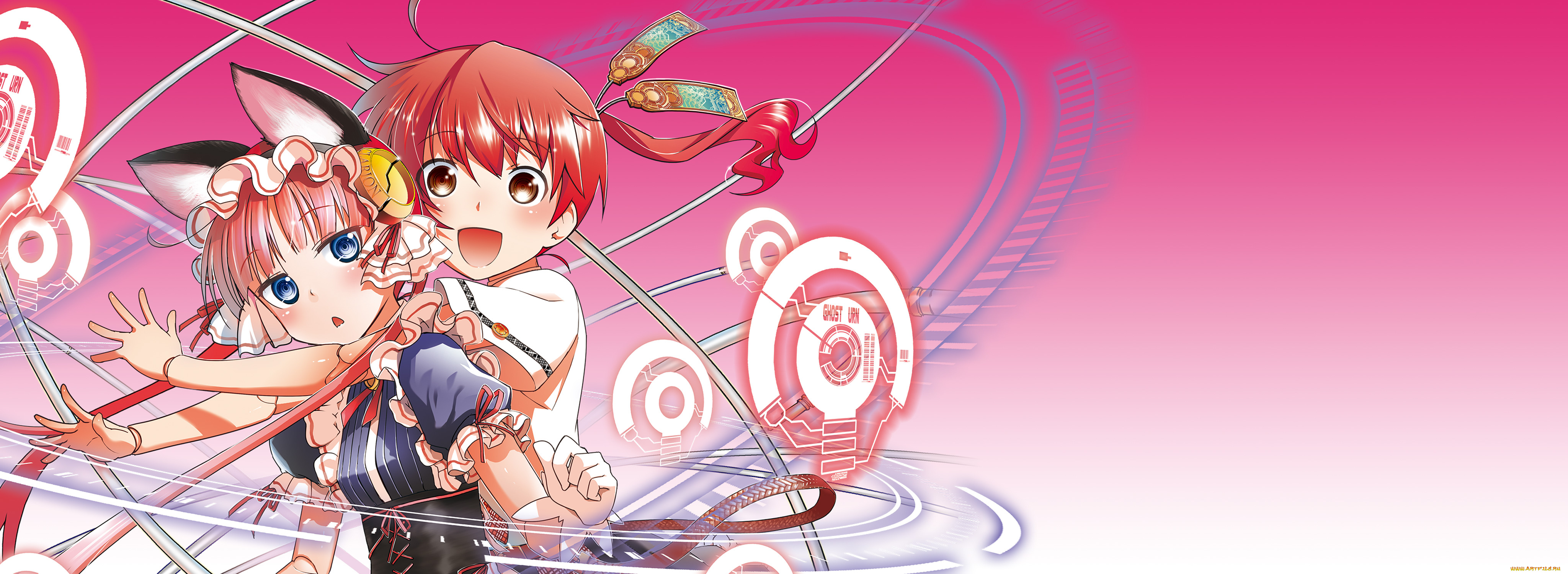 аниме, животные, , существа, фон, взгляд, девушка