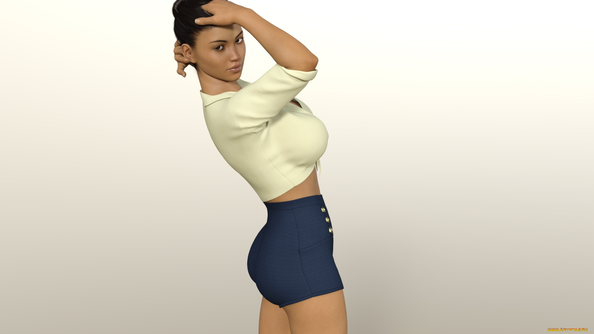 3д, графика, люди, , people, девушка, взгляд, фон