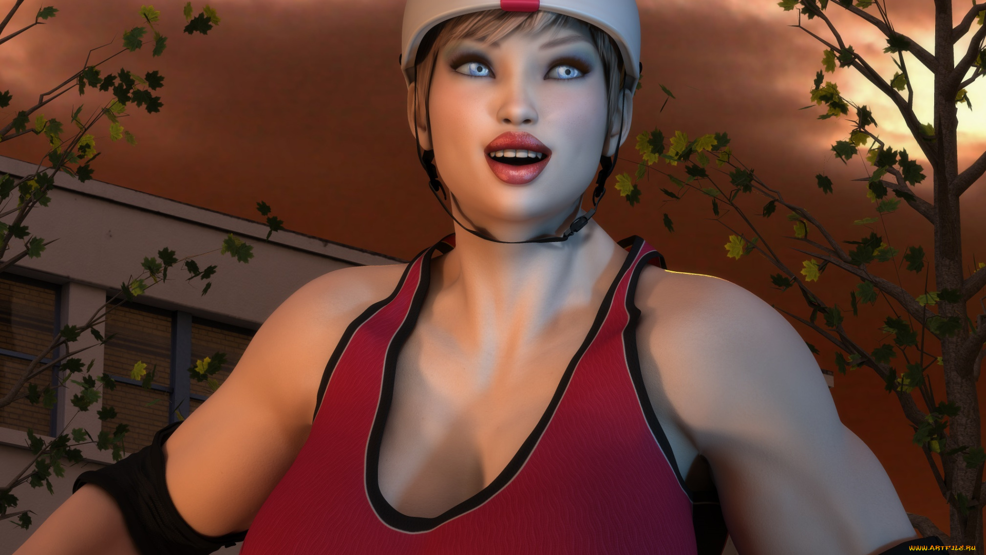 3д, графика, люди, , people, девушка, взгляд, фон