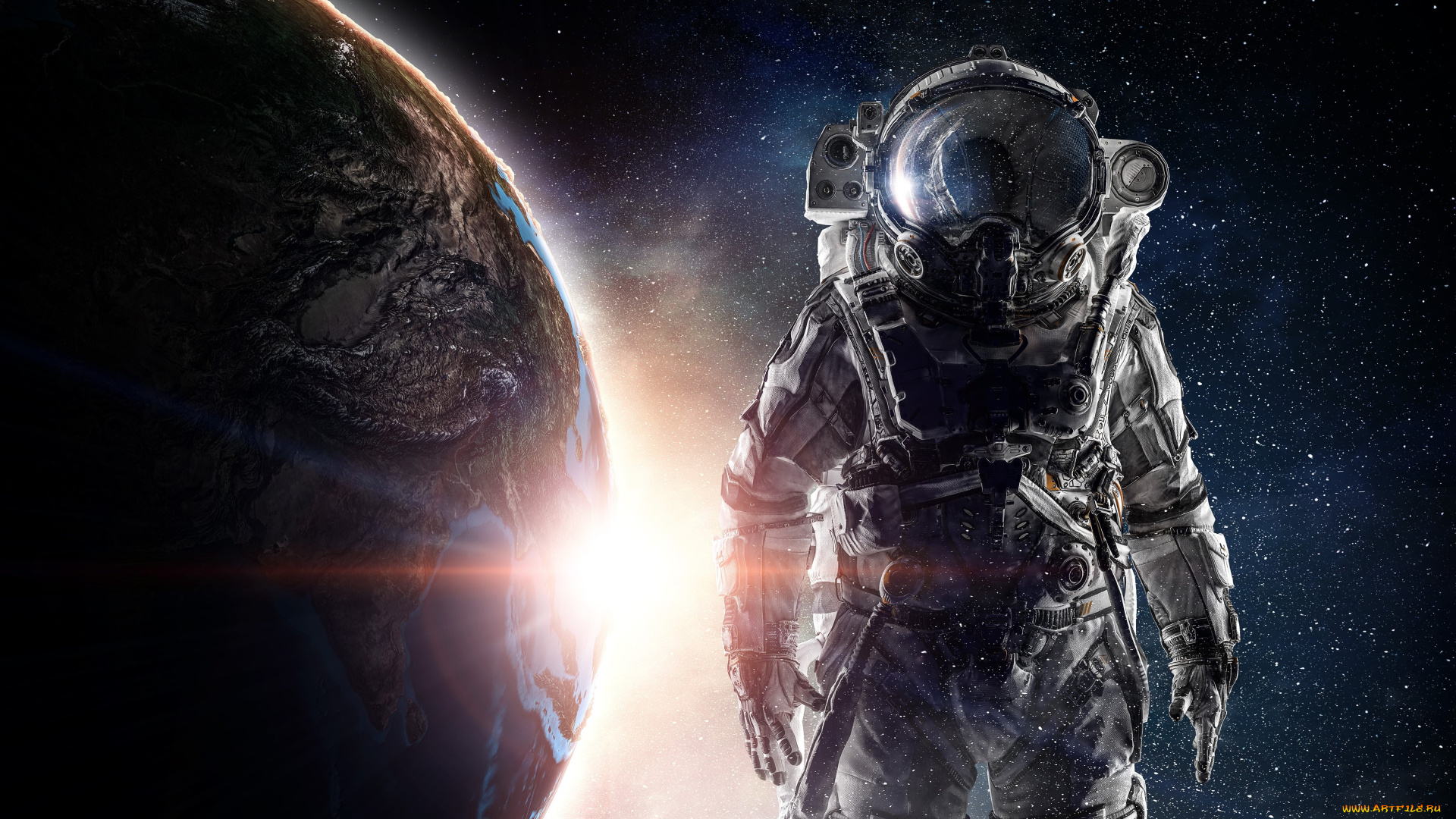 космос, астронавты, космонавты, космонавт, фон