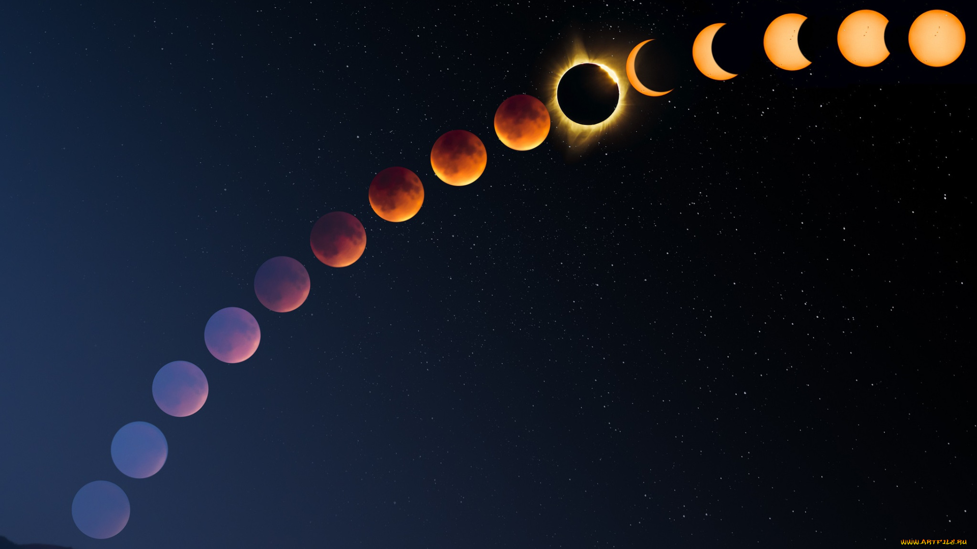 космос, луна, простор