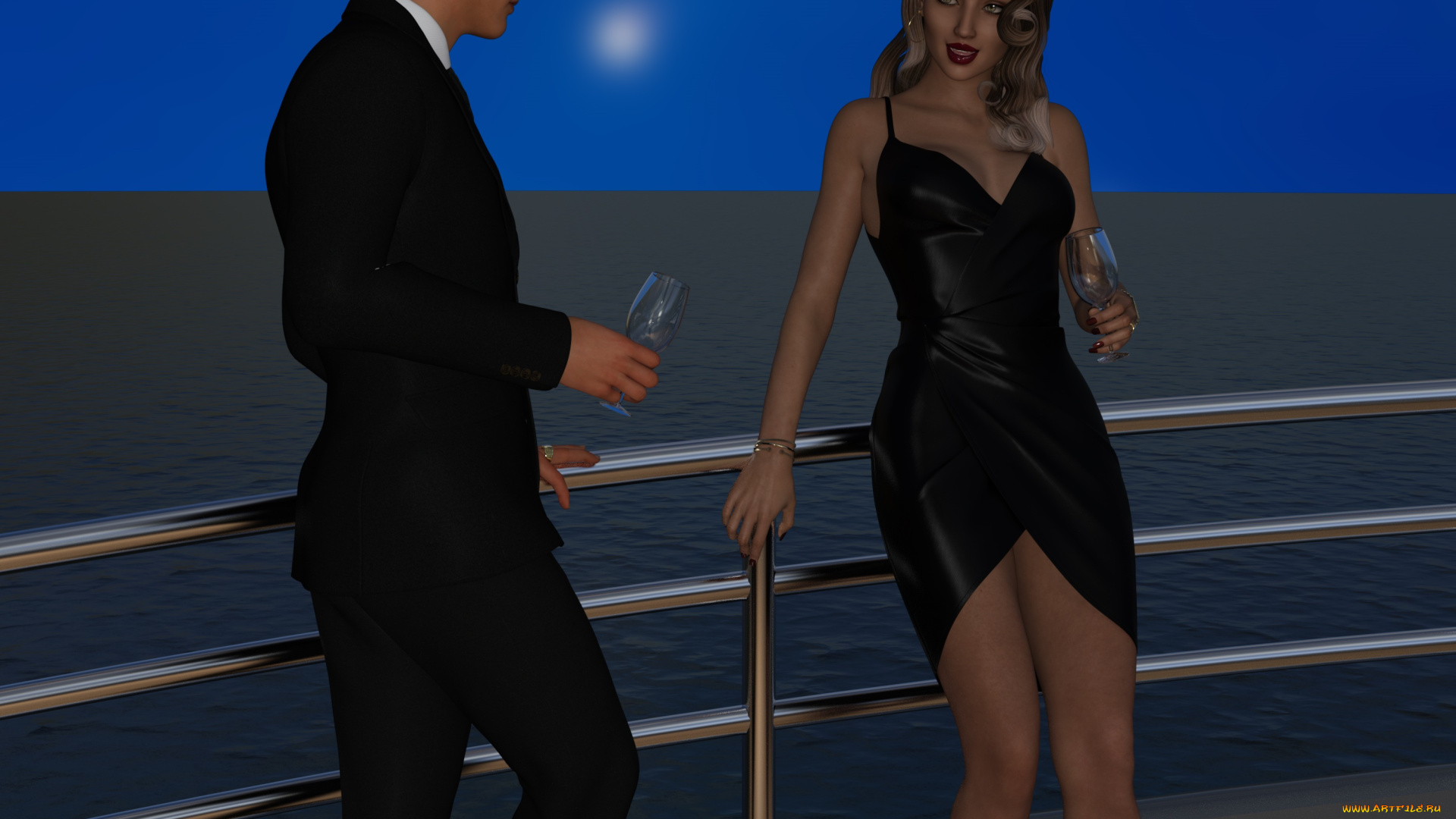 she, wolf, 3д, графика, фантазия, , fantasy, девушка, взгляд, фон