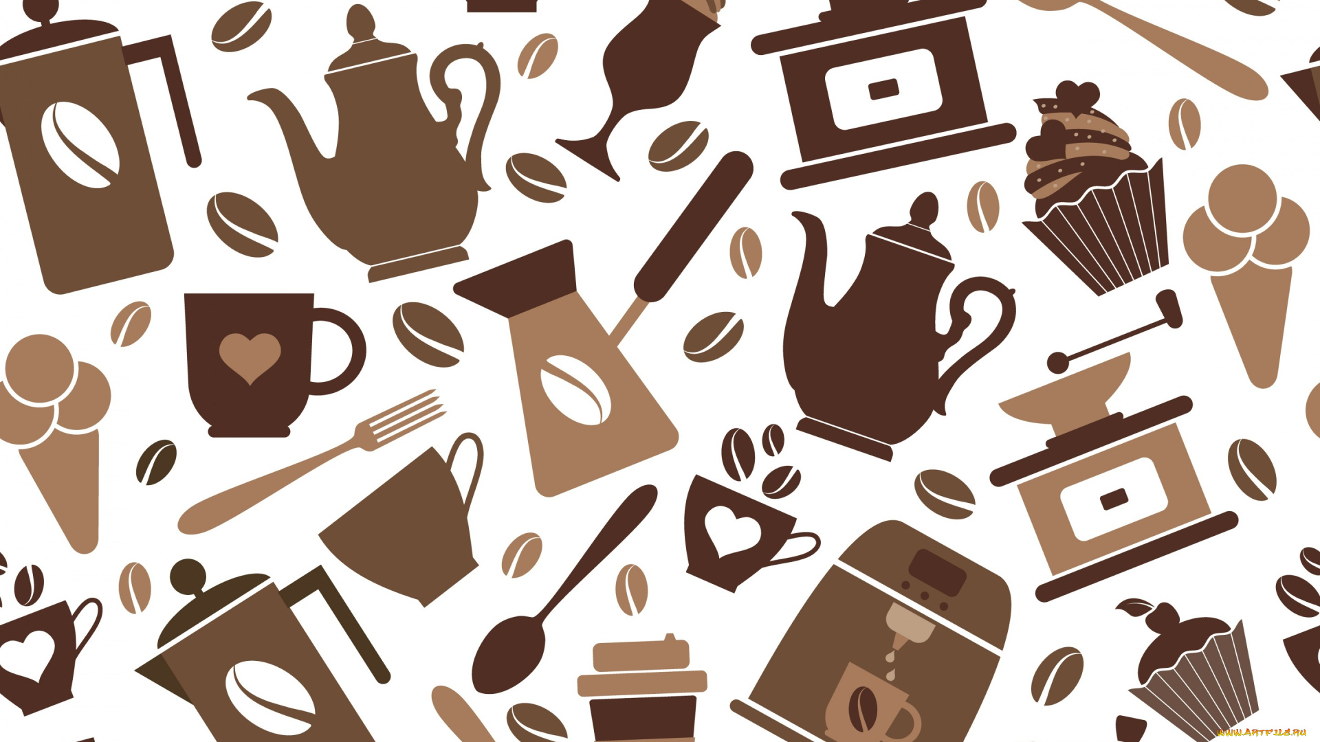 векторная, графика, еда, , food, фон, coffee, background, vector, текстура, кофе, seamless, pattern