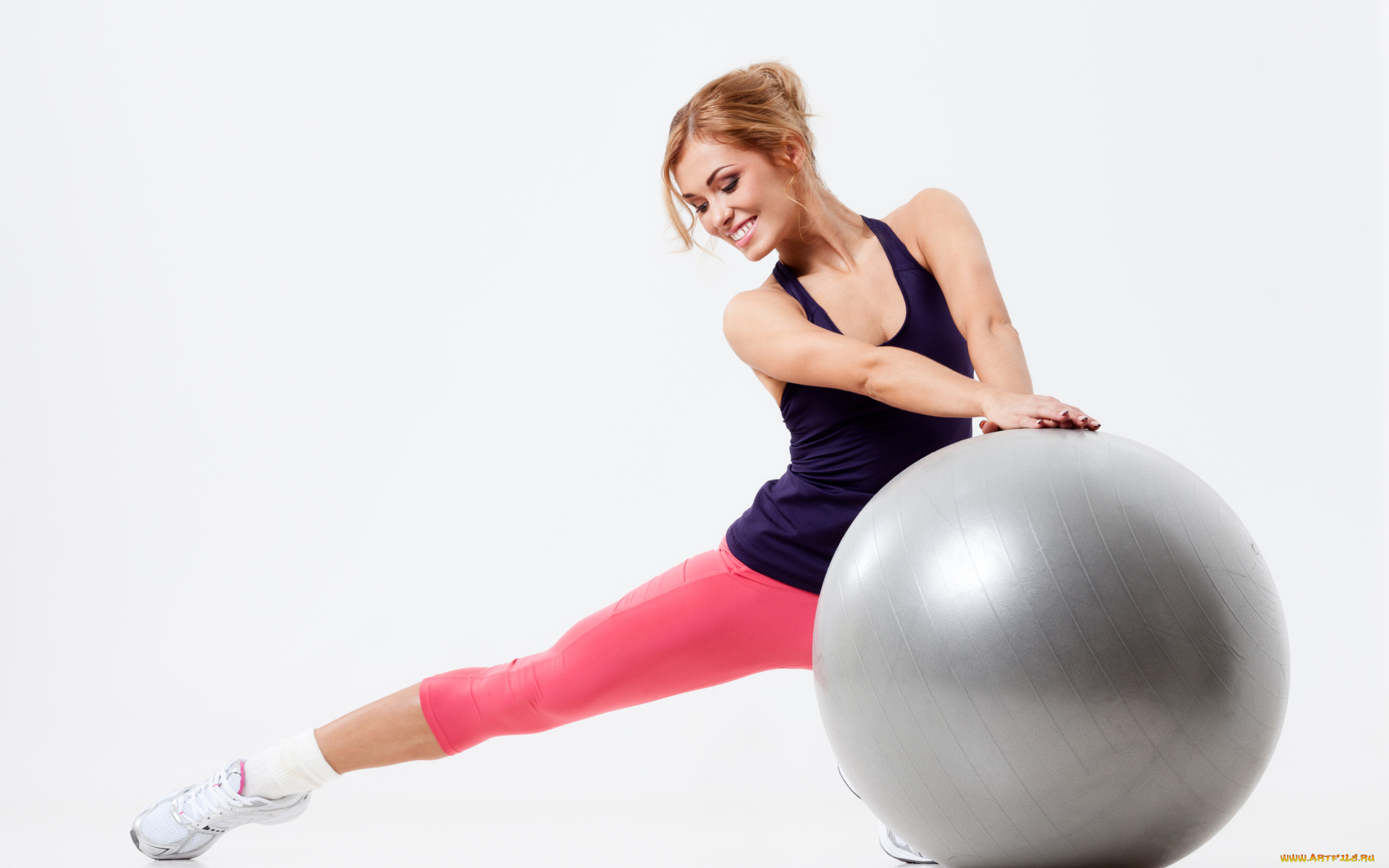 спорт, фитнес, фон, взгляд, девушка