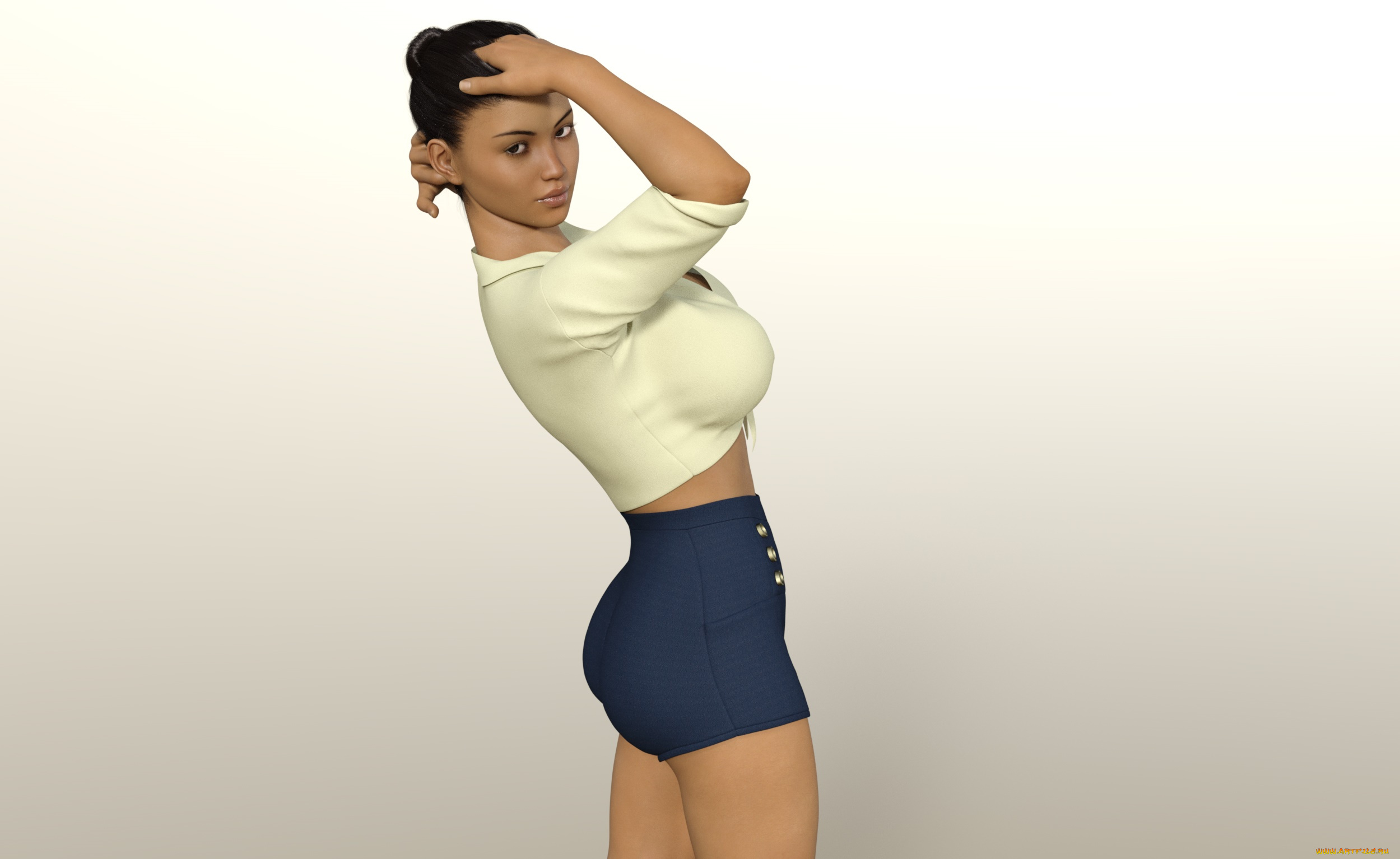 3д, графика, люди, , people, девушка, взгляд, фон