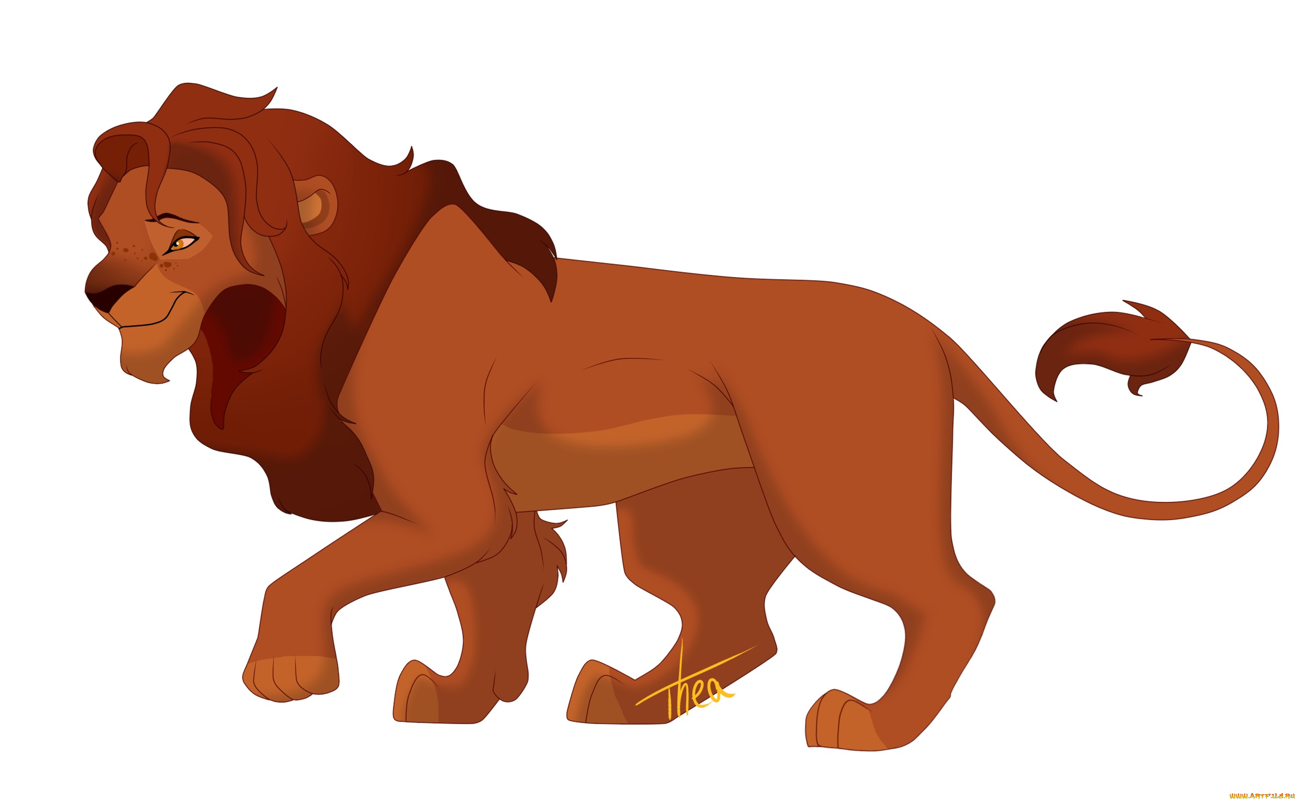 векторная, графика, мультфильмы, , cartoons, лев, фон