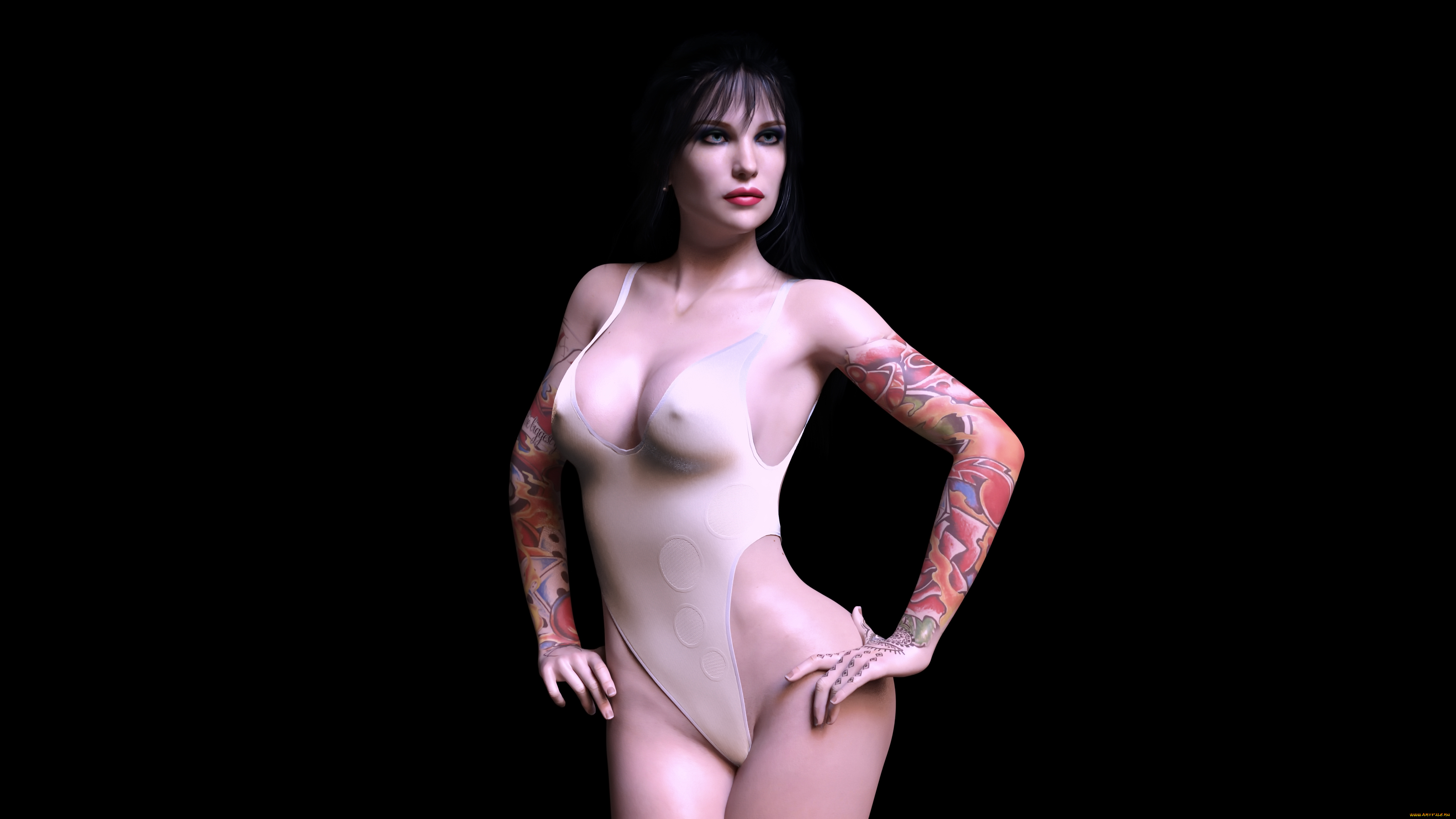 3д, графика, люди, , people, девушка, взгляд, фон