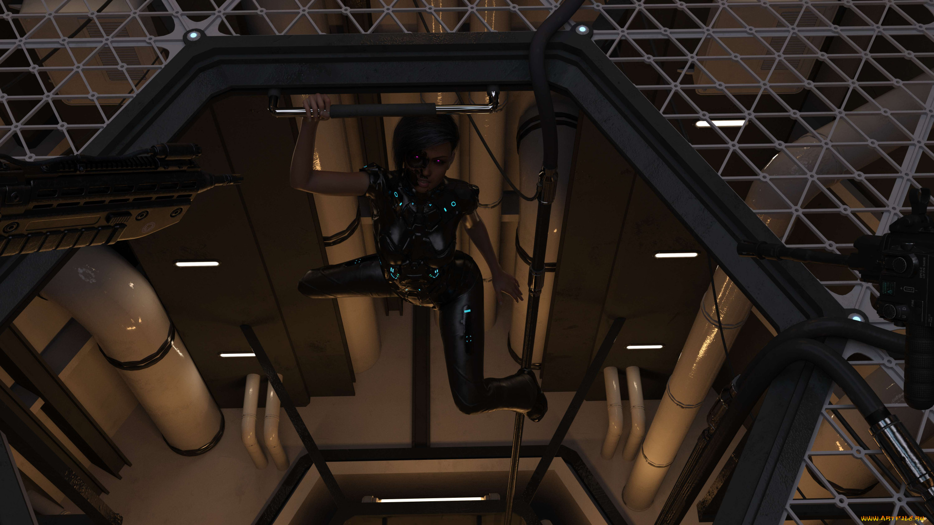 3д, графика, фантазия, , fantasy, фон, взгляд, девушка