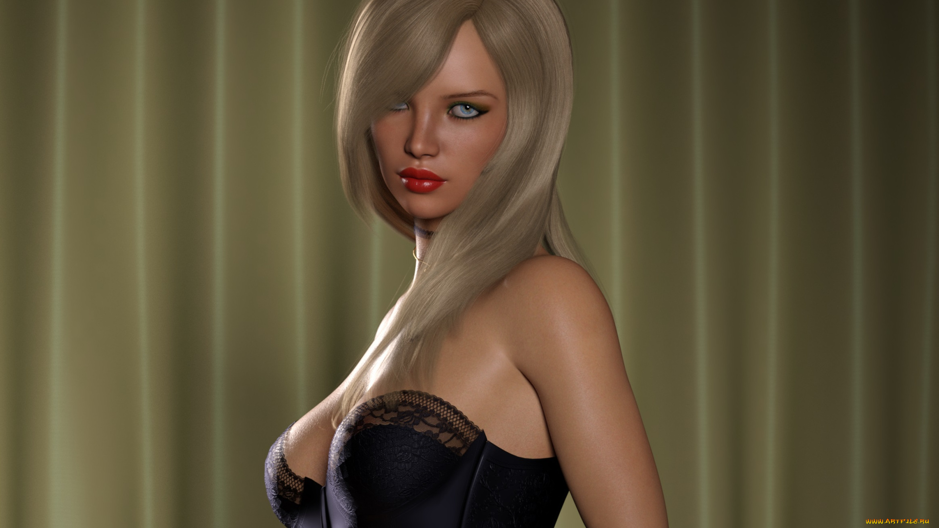 3д, графика, люди, , people, девушка, фон, взгляд