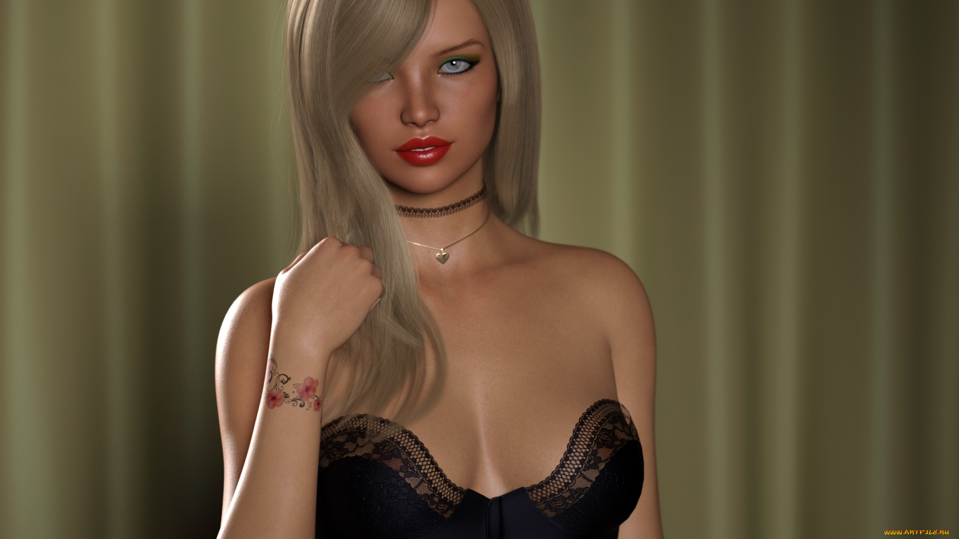 3д, графика, люди, , people, фон, взгляд, девушка