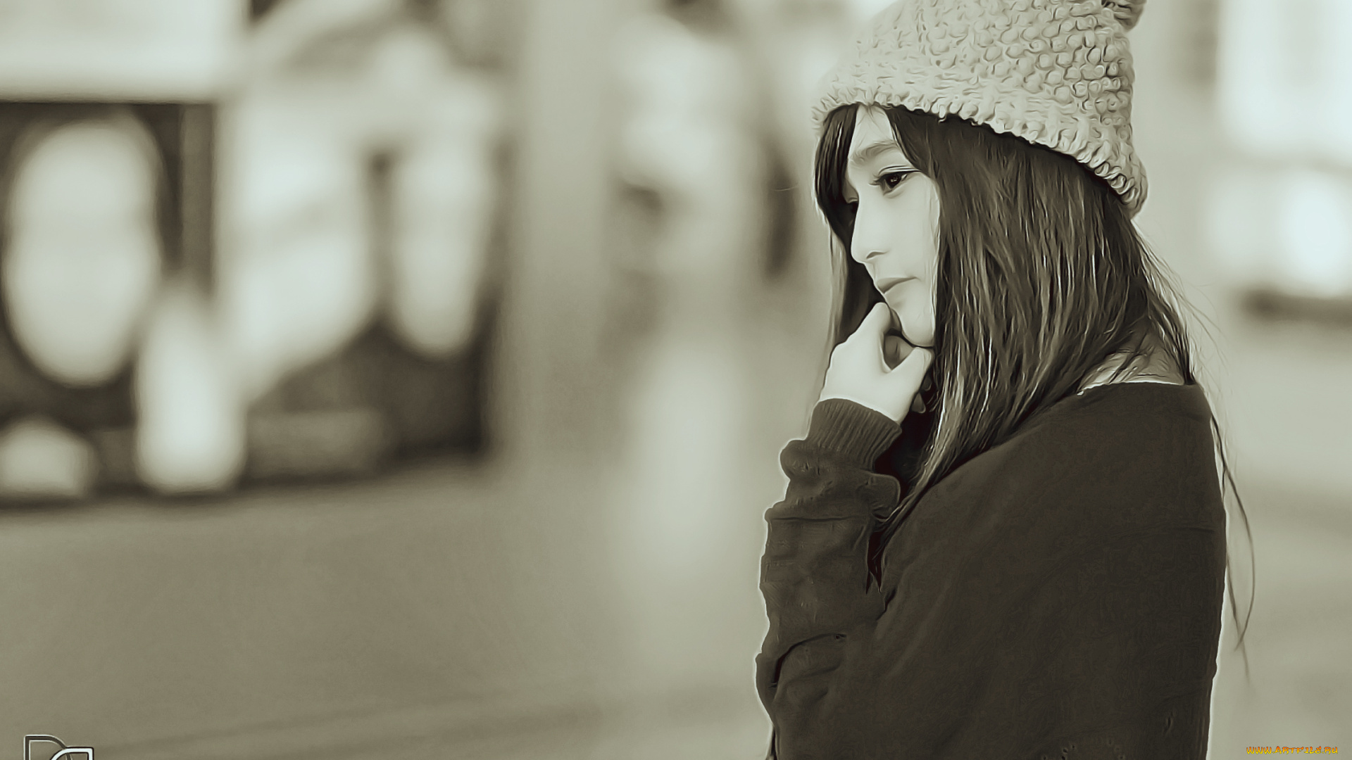 календари, компьютерный, дизайн, профиль, шапка, азиатка, девушка