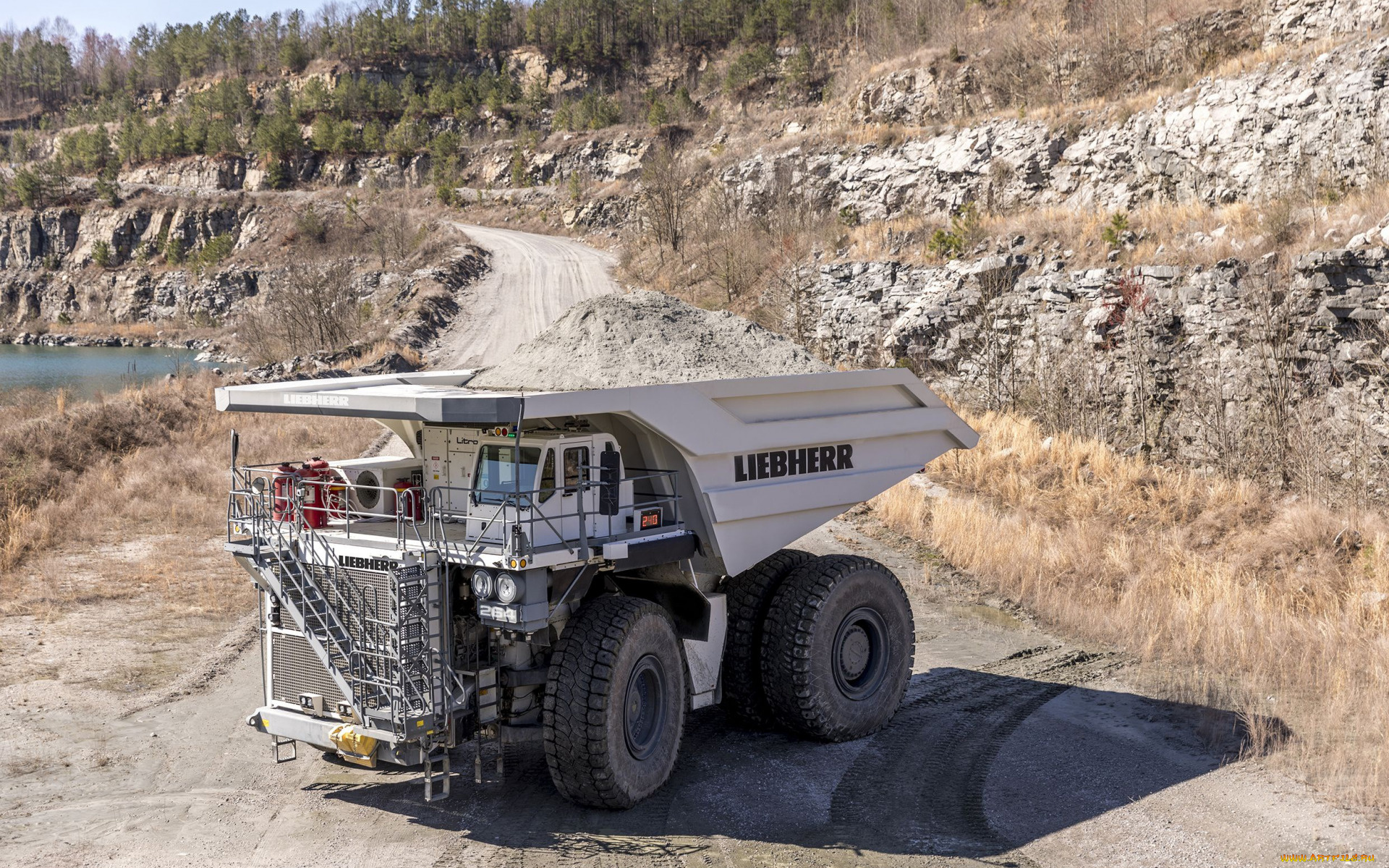 liebherr, t, 264, техника, строительная, техника, транспортные, средства, карьерный, самосвал, liebherr, t264, самосвалы, большие, грузовики, добыча, камня