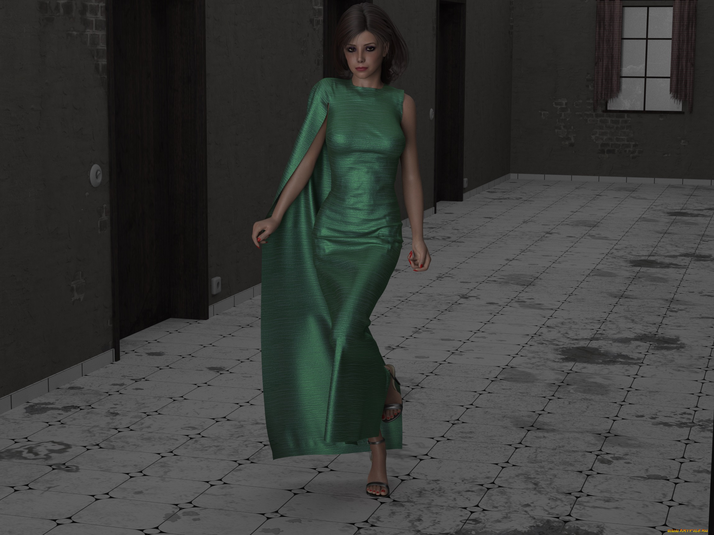 3д, графика, люди, , people, девушка, взгляд, фон