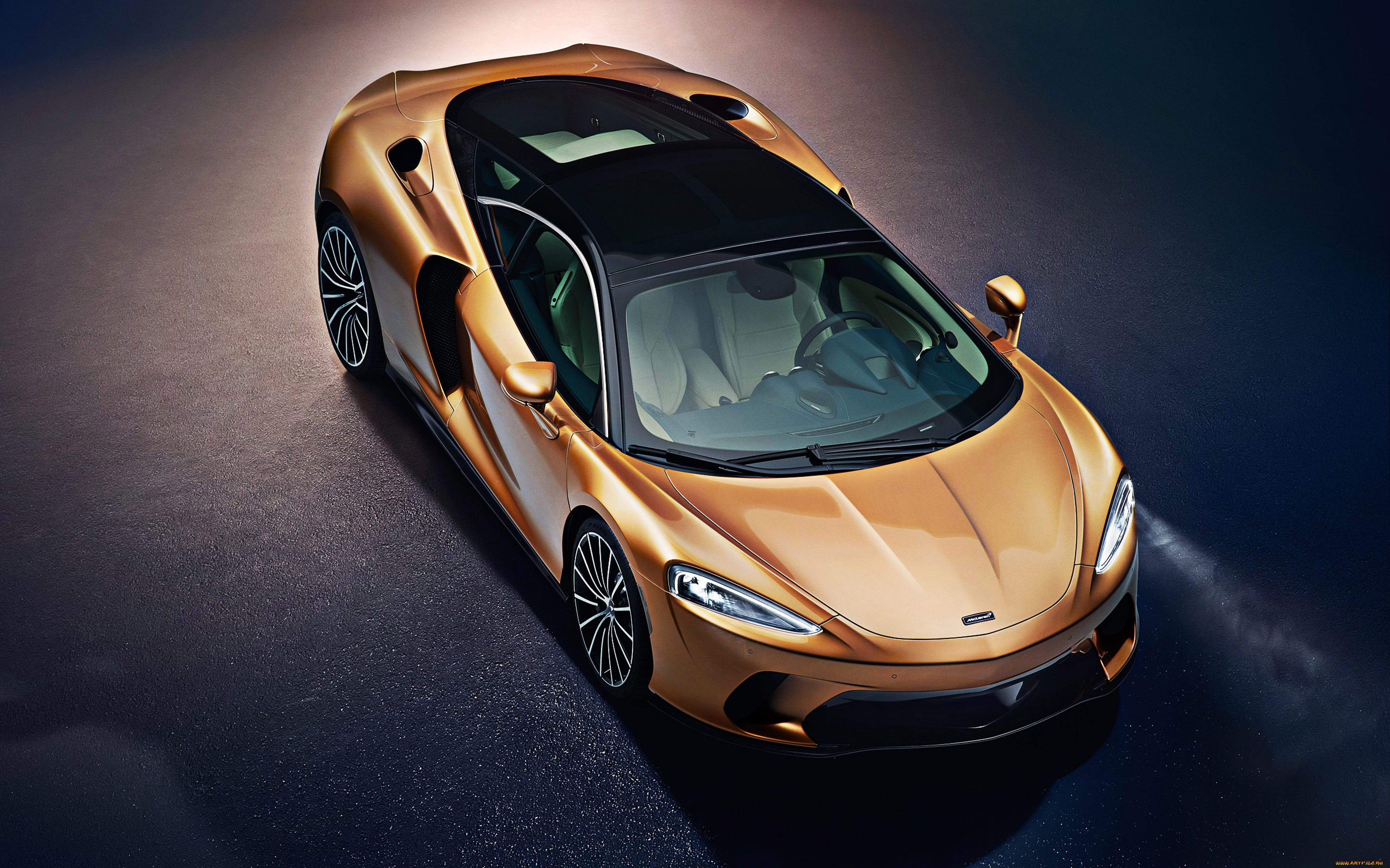 2020, mclaren, gt, автомобили, mclaren, купе, спортивный, автомобиль, внешность, суперкар, бронзовый, вид, сверху, британские