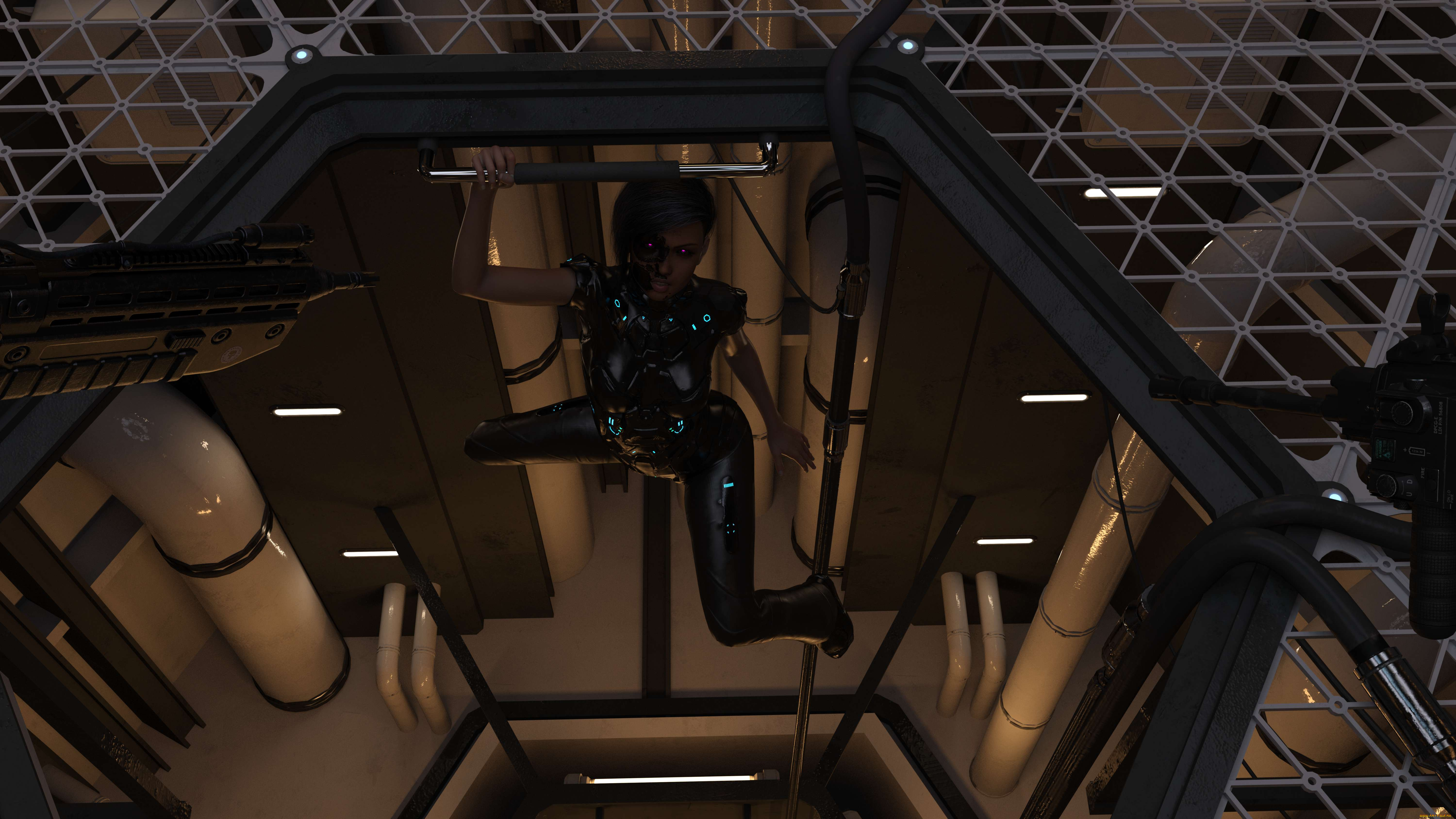 3д, графика, фантазия, , fantasy, фон, взгляд, девушка