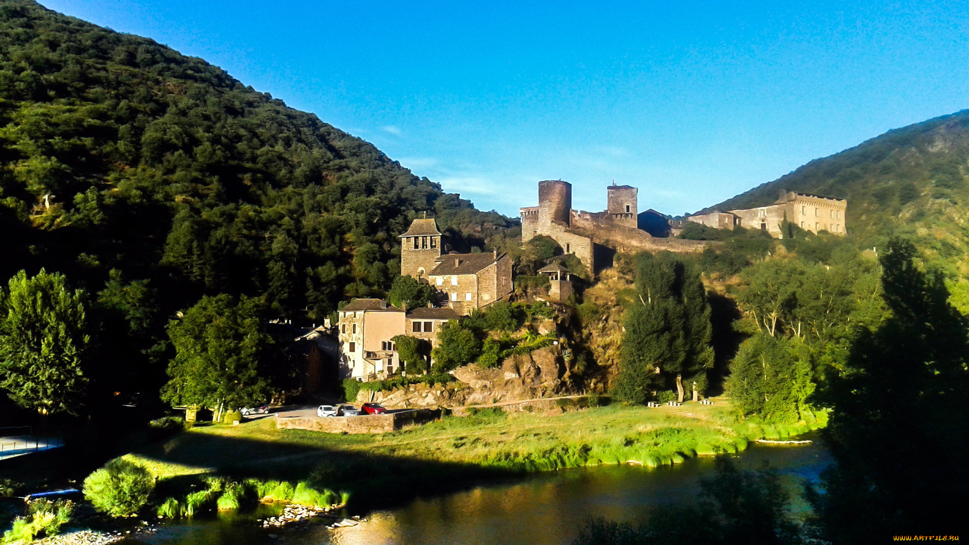 chateau, de, brousse, города, замки, франции, chateau, de, brousse