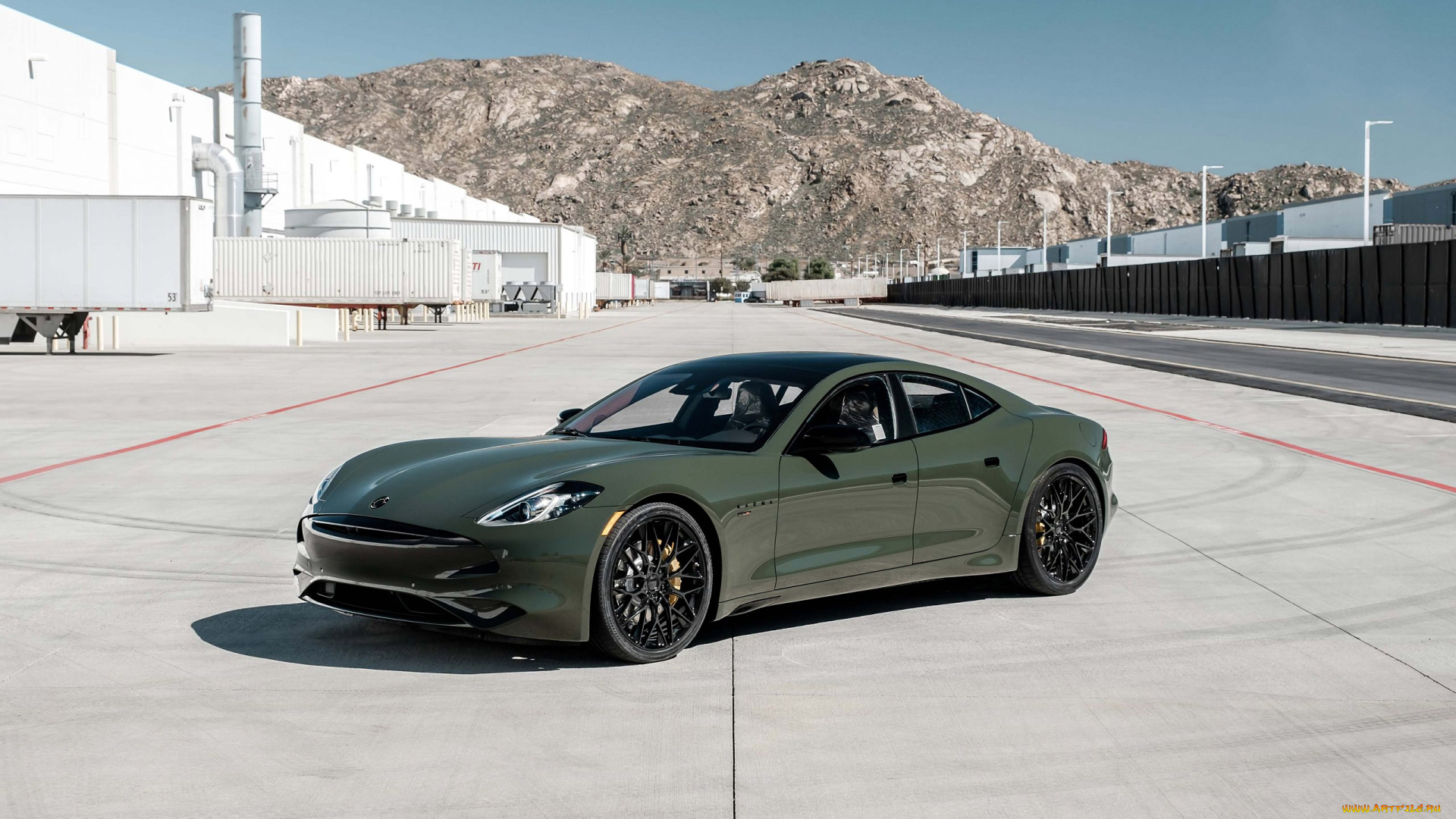 2021, karma, gs-6, автомобили, karma, 2021, gs6, вид, спереди, экстерьер, электромобиль, новый, зеленый