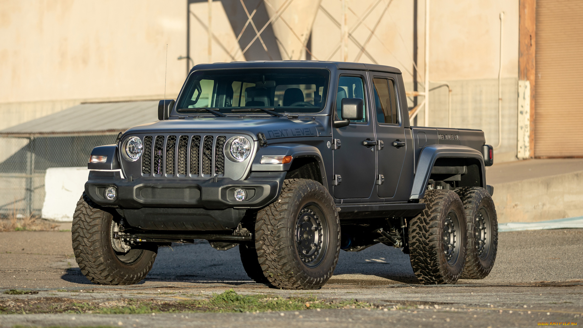 автомобили, jeep, 2021, gladiator, 6x6, 4k, вид, спереди, next, level, американские