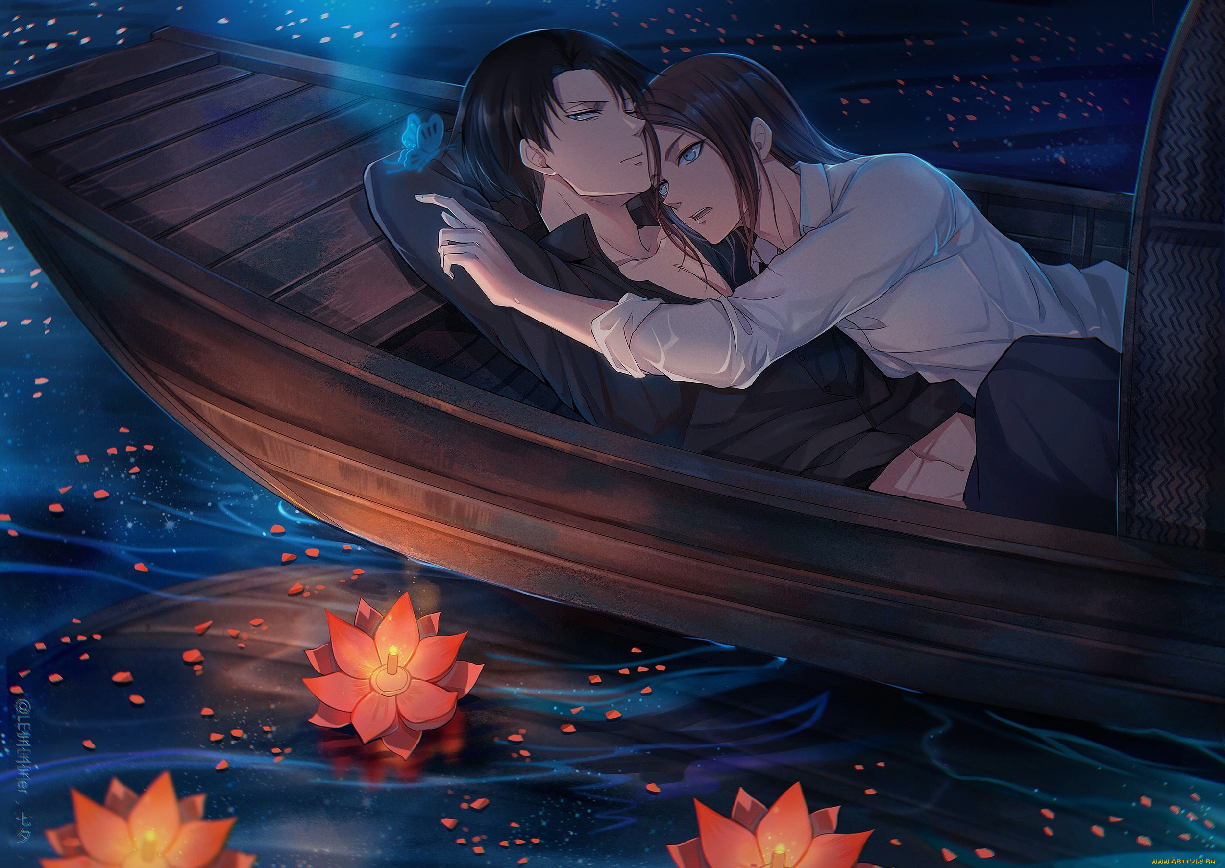 аниме, shingeki, no, kyojin, атака, титанов