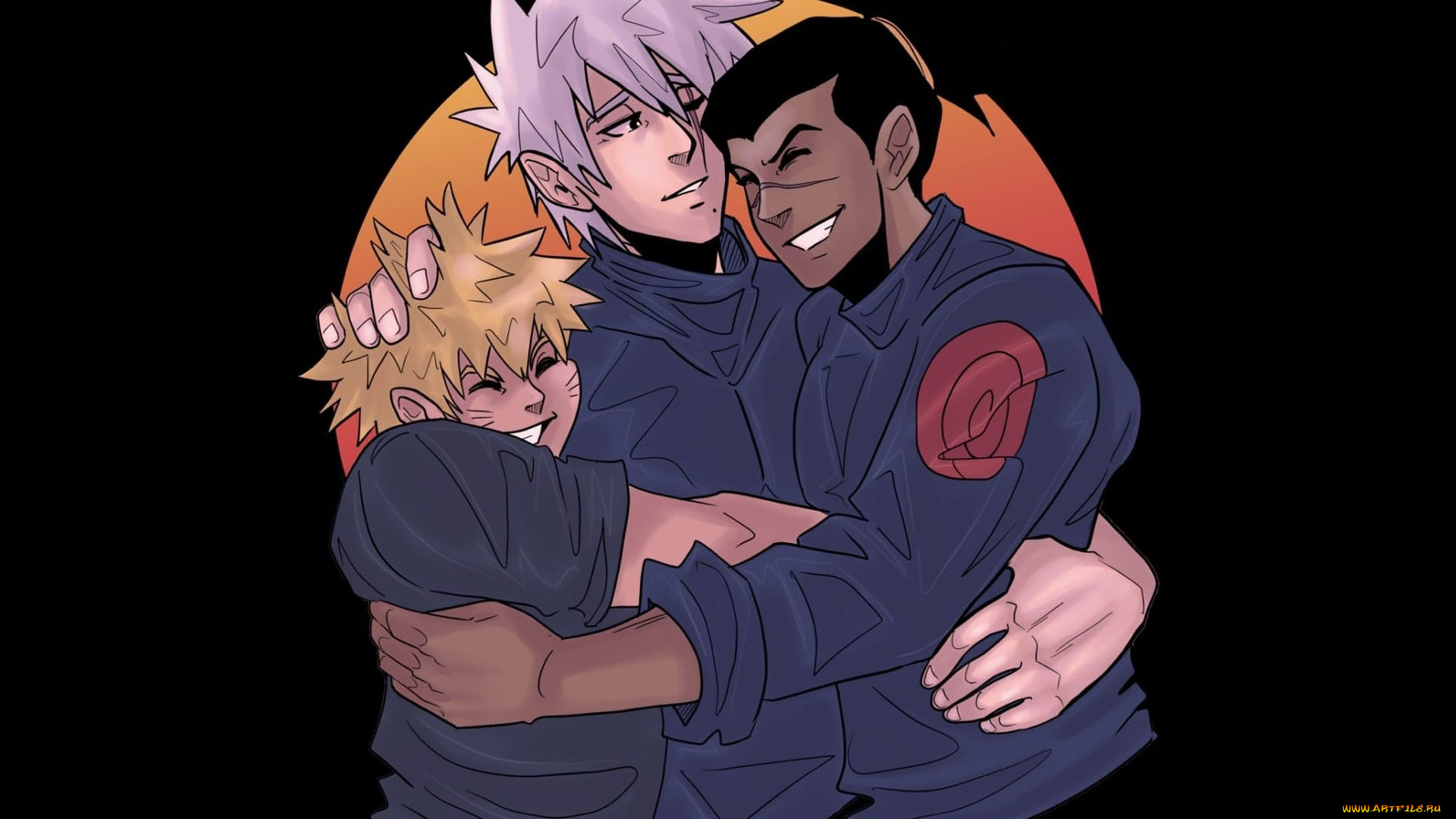 аниме, naruto, наруто, узумаки, какаши, ирука