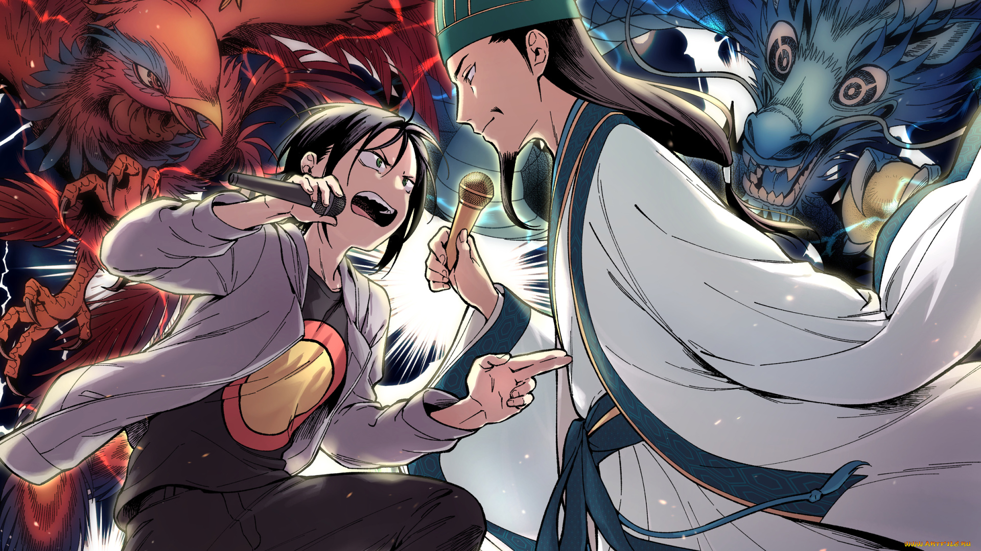 аниме, paripi, koumei, ya, boy, kongming, boy, kongming