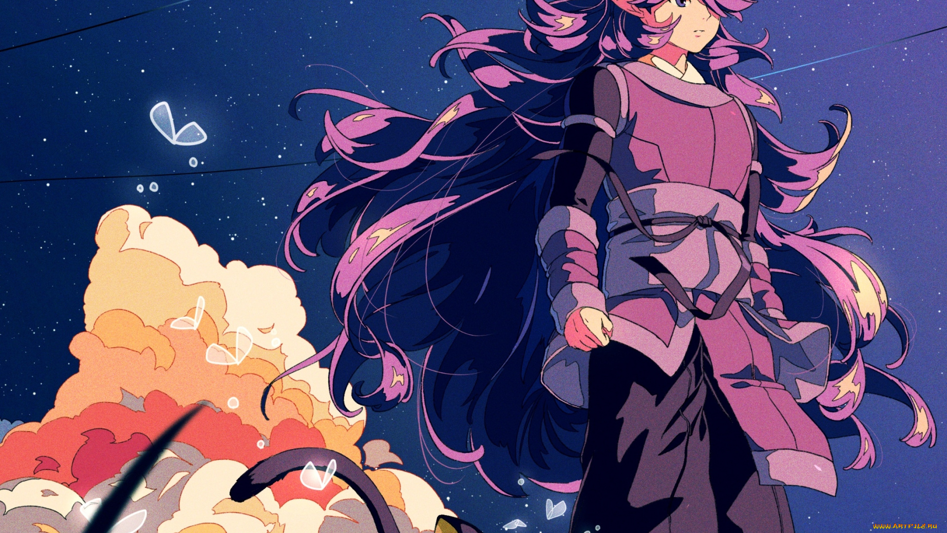 аниме, животные, , существа, парень