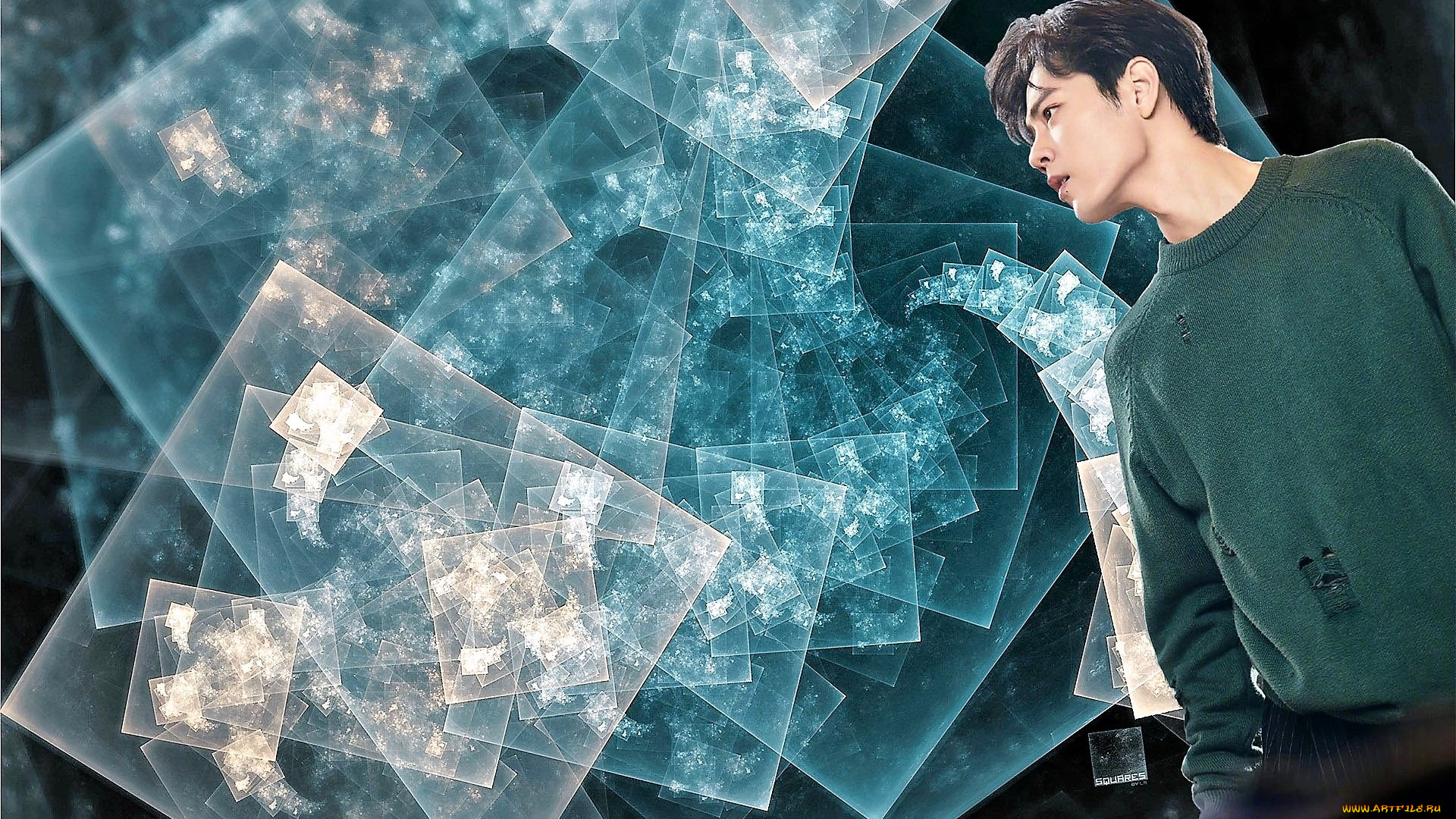 мужчины, xiao, zhan, актер, свитер, дырки