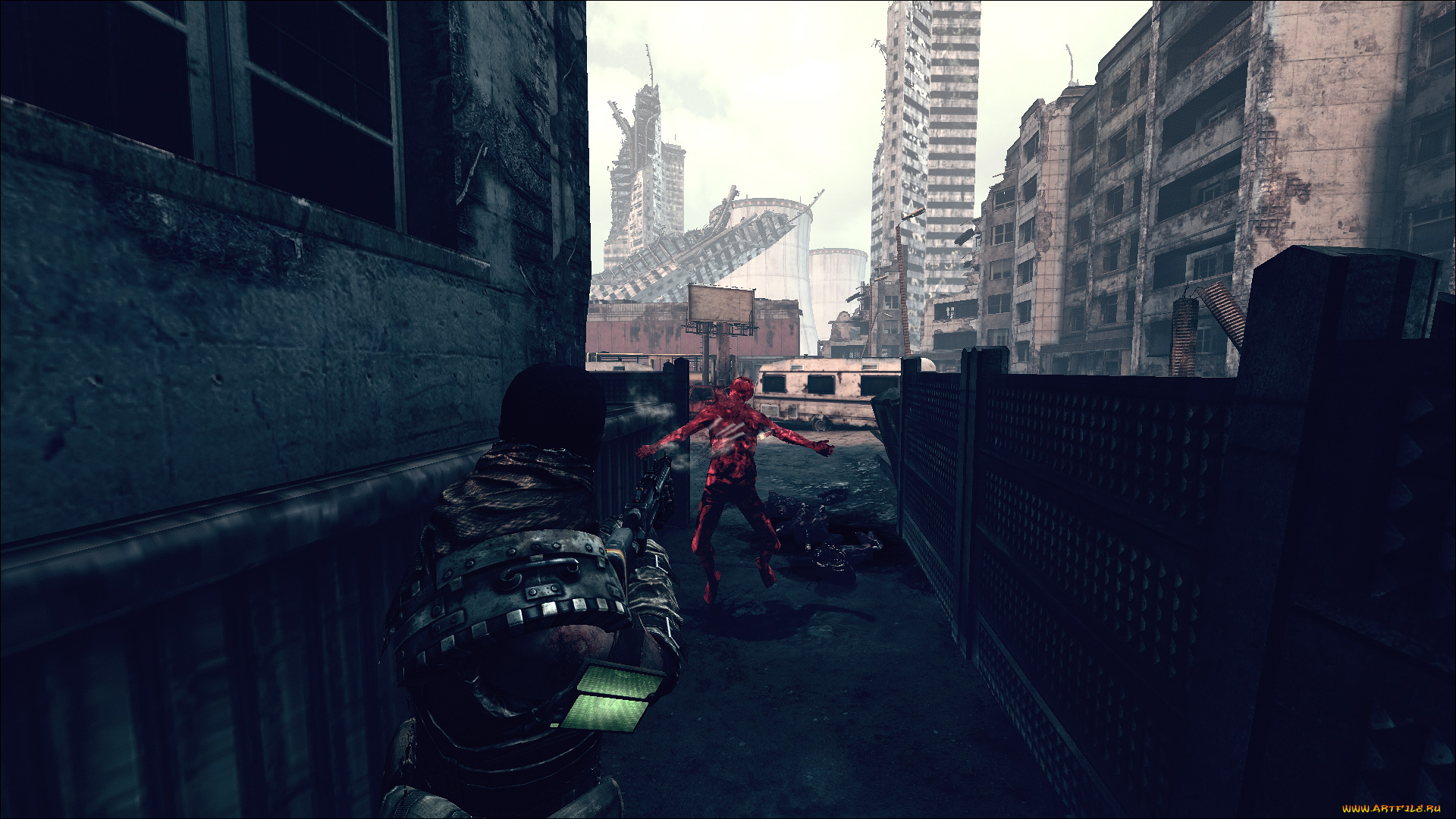 видео, игры, afterfall, , insanity, человек, оружие, монстр