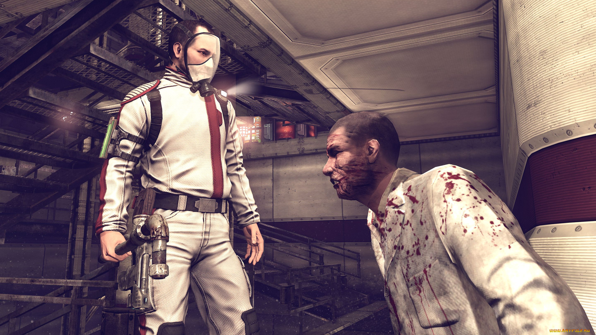 видео, игры, afterfall, , insanity, человек, оружие, монстр