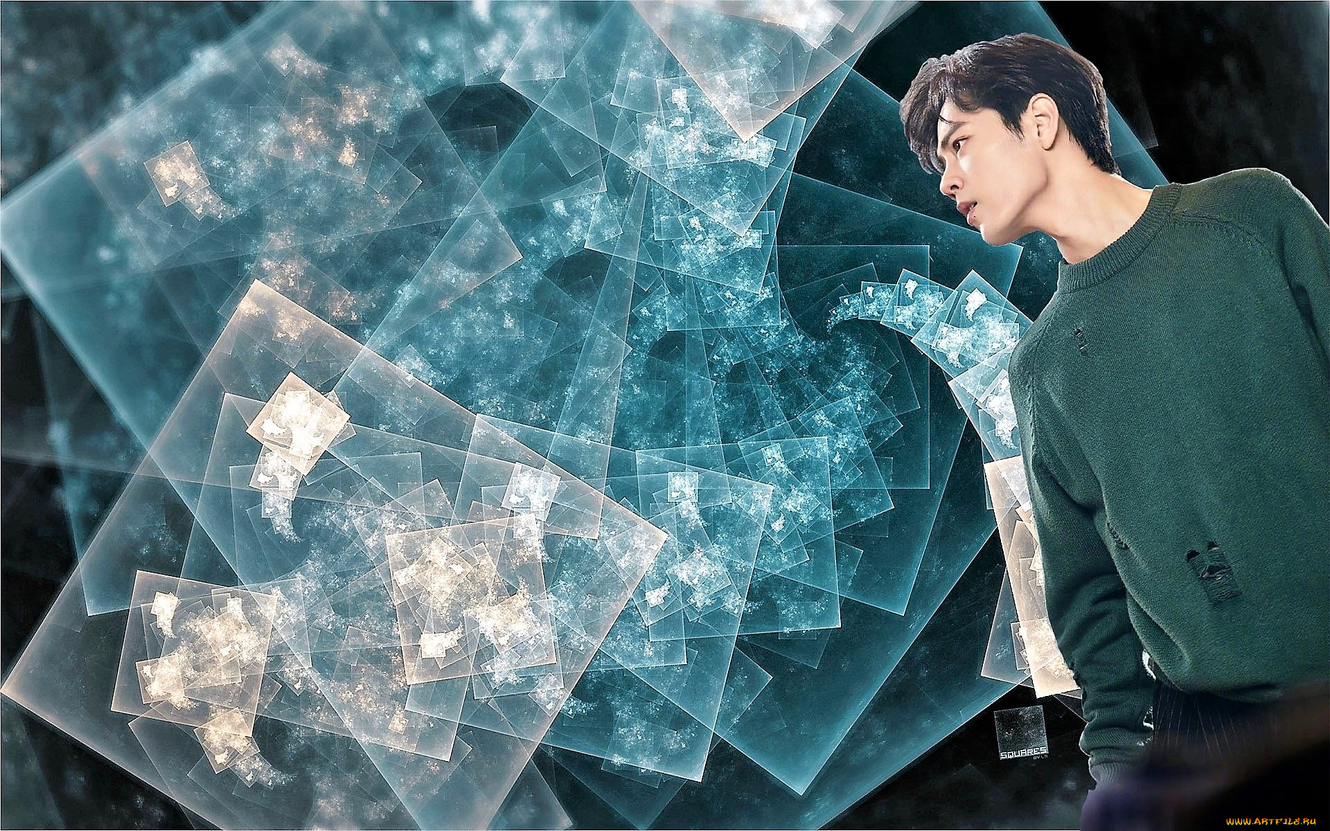 мужчины, xiao, zhan, актер, свитер, дырки