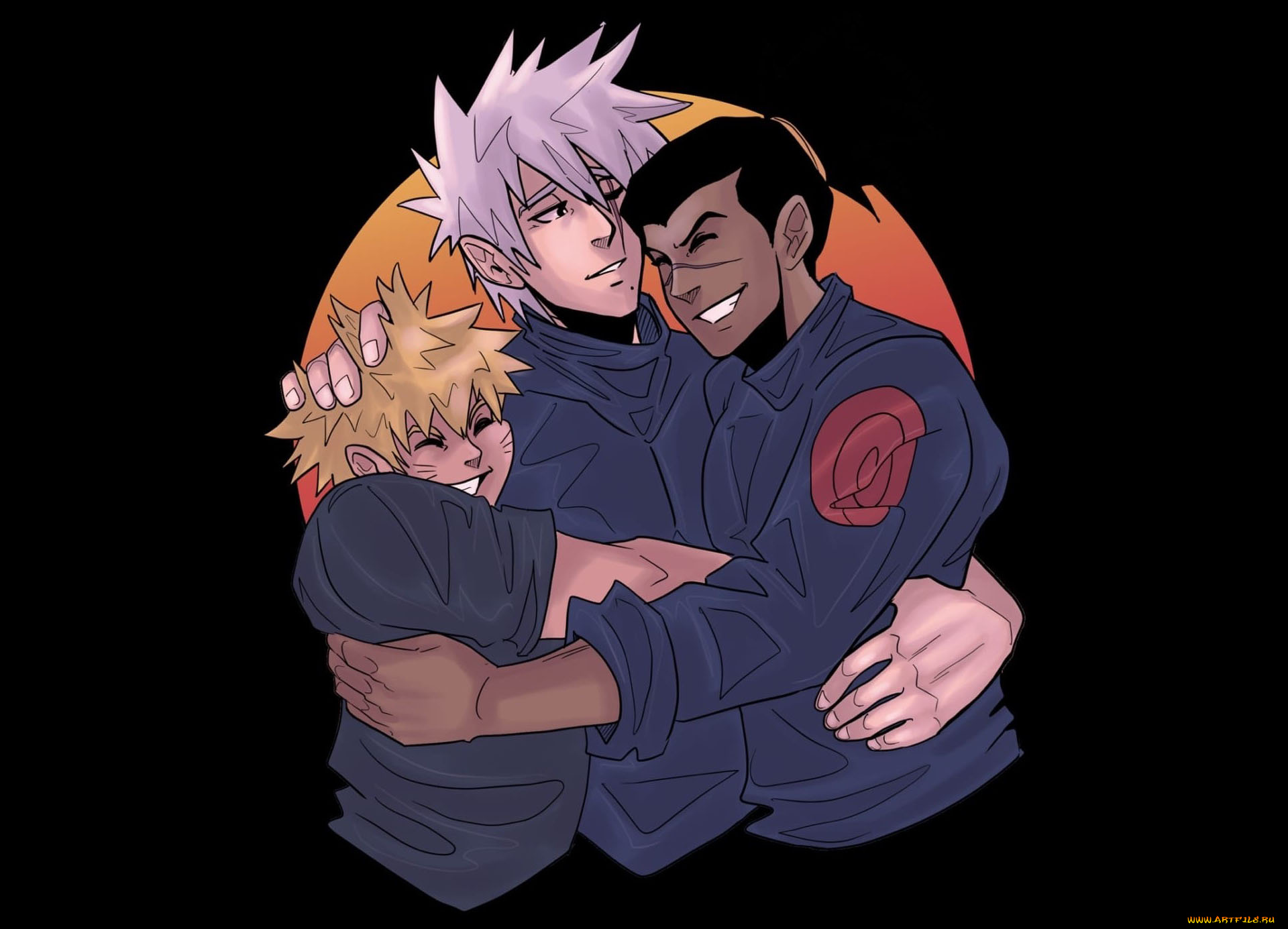 аниме, naruto, наруто, узумаки, какаши, ирука