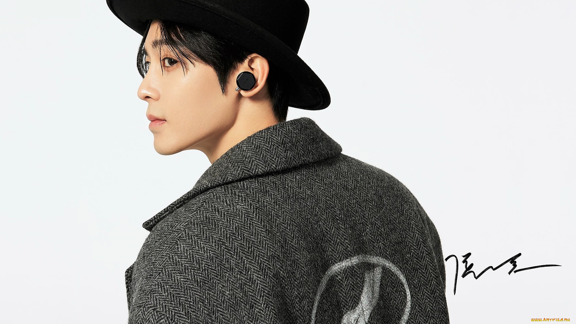 мужчины, hou, ming, hao, актер, шляпа, пальто