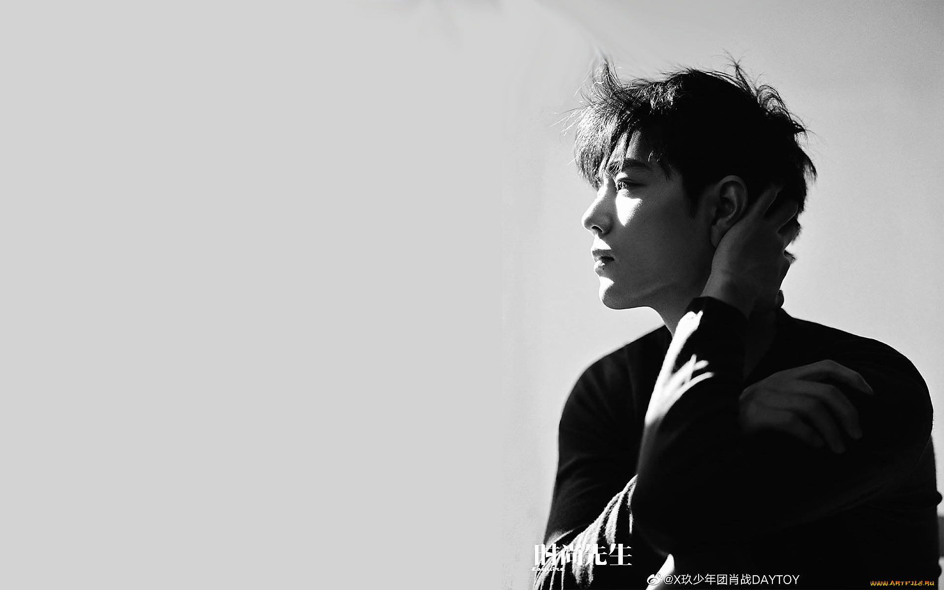 мужчины, xiao, zhan, актер, свитер