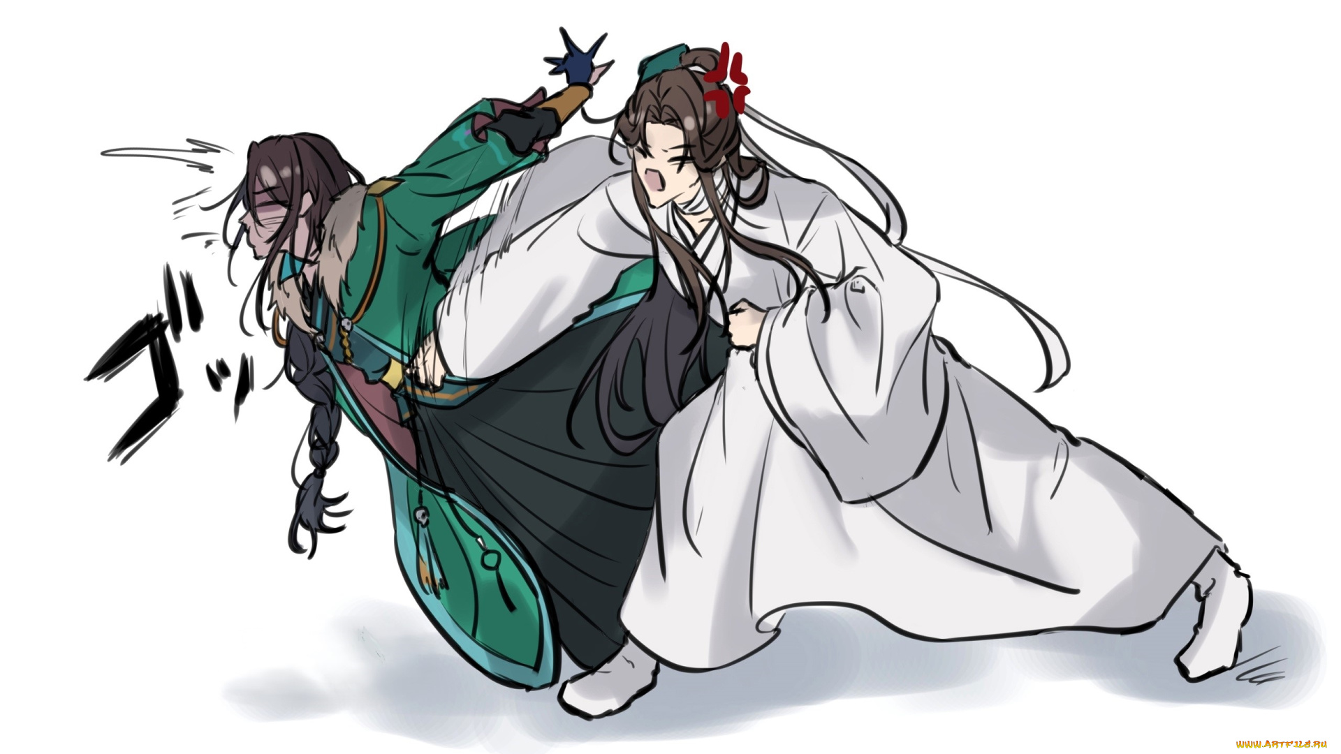 аниме, tian, guan, ci, fu, се, лянь, ци, жун, драка