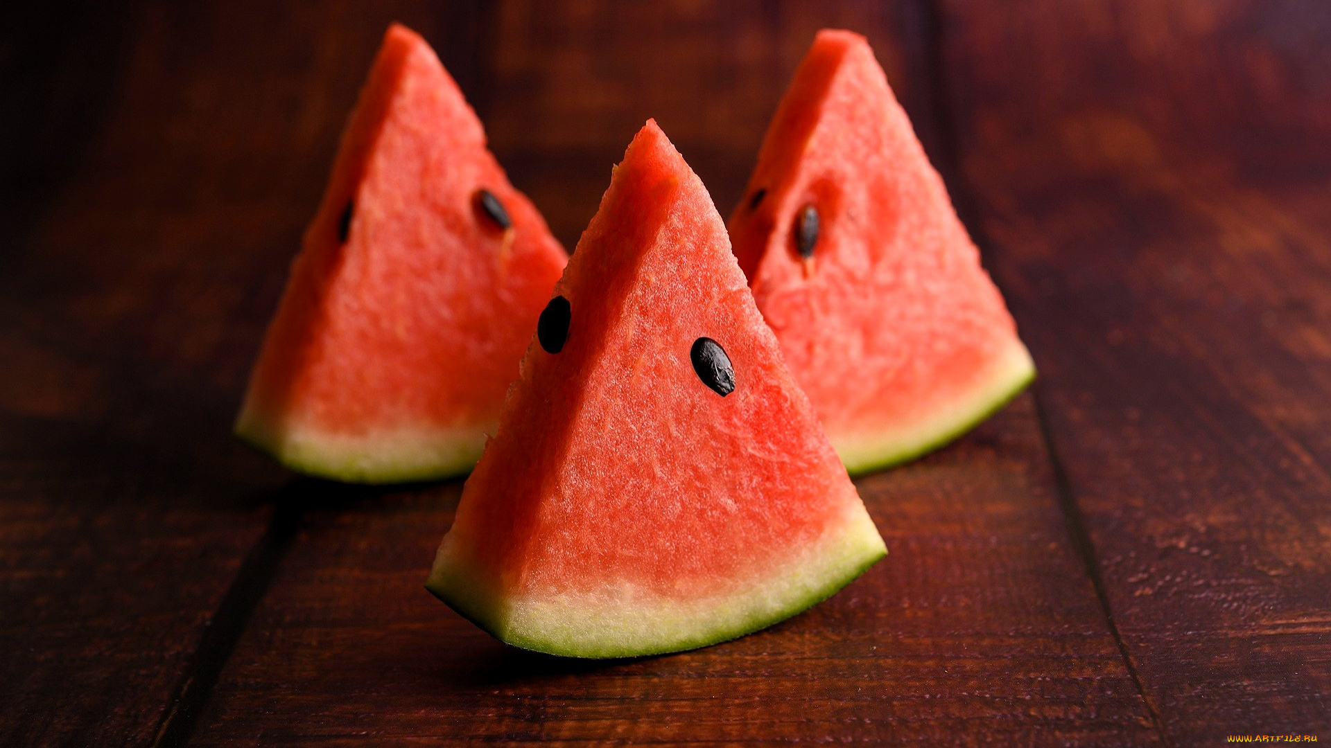 еда, арбуз, куски, дольки