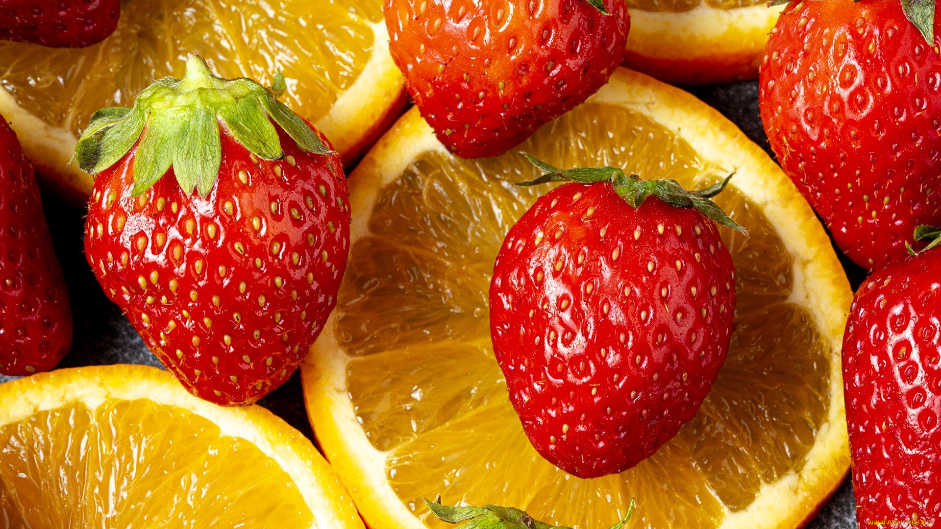 еда, фрукты, , ягоды, апельсины, ягоды, клубника