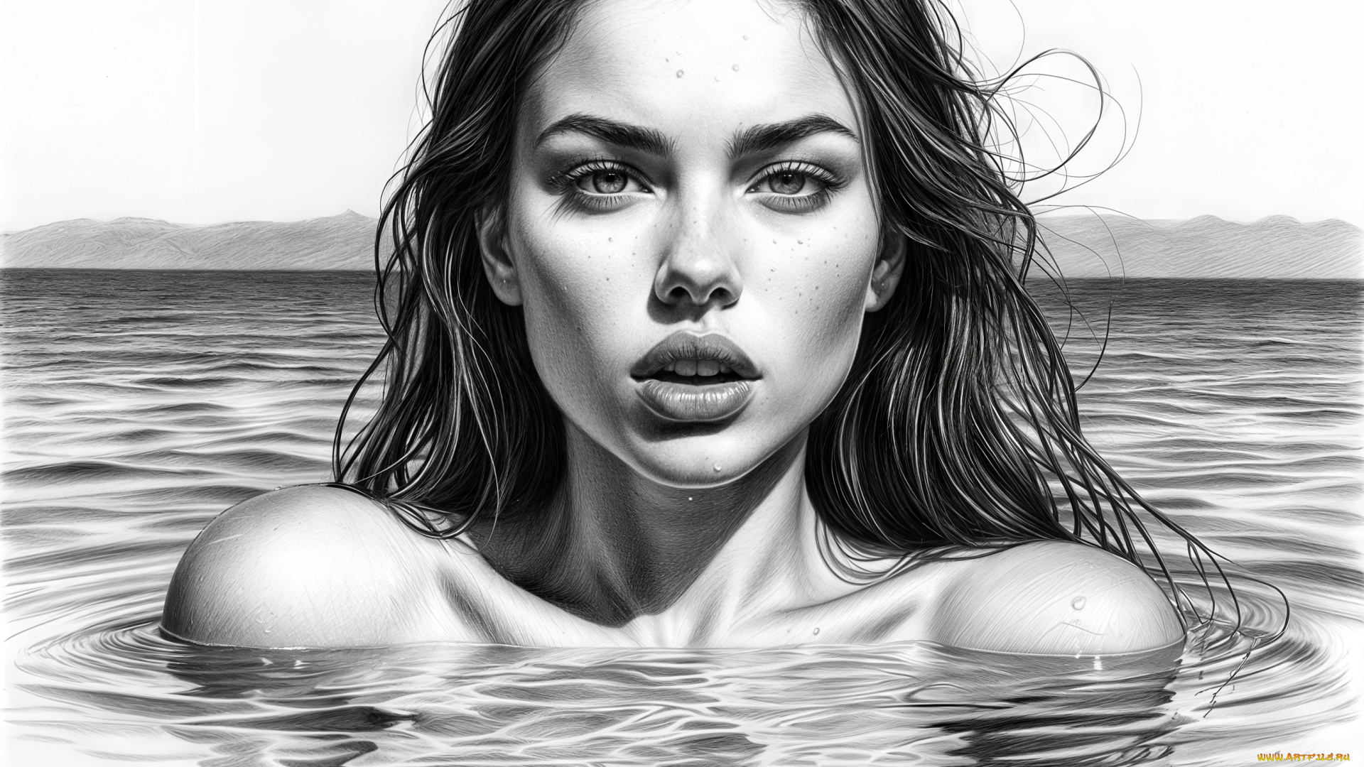 рисованное, люди, девушка, нейросеть