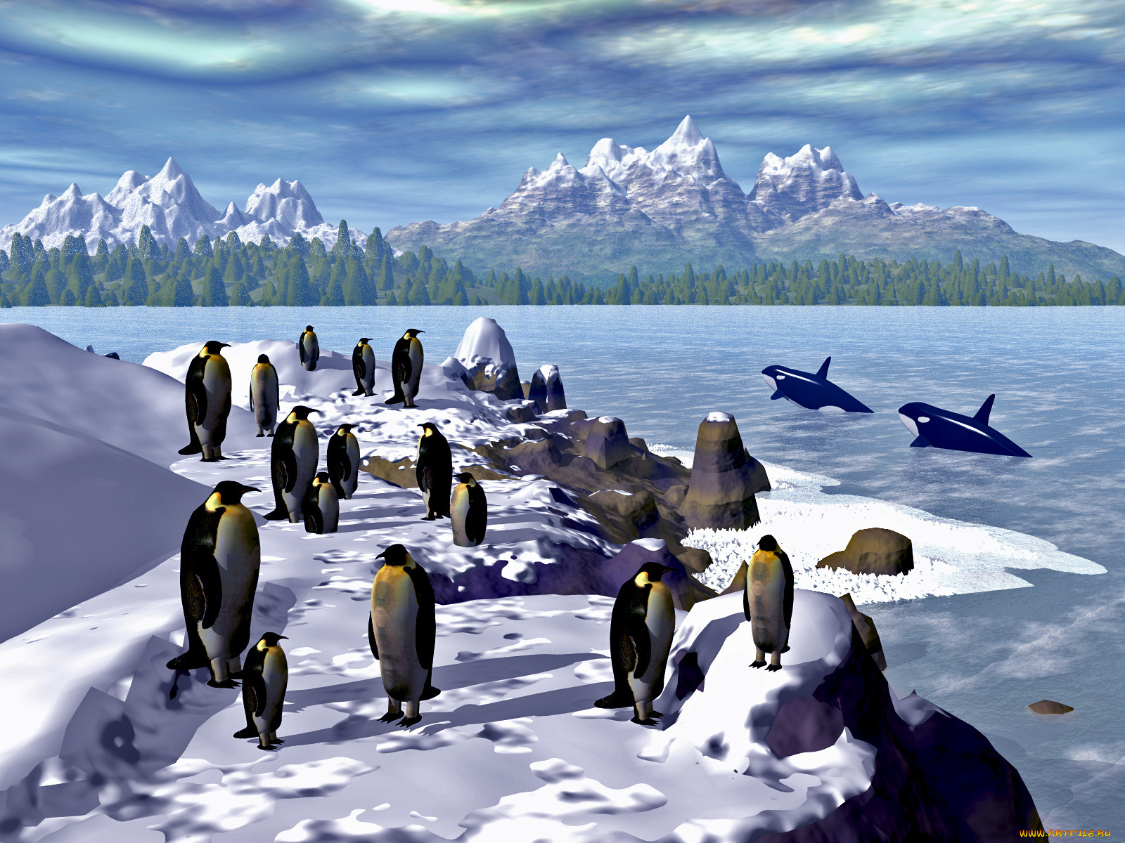 3д, графика, animals, животные