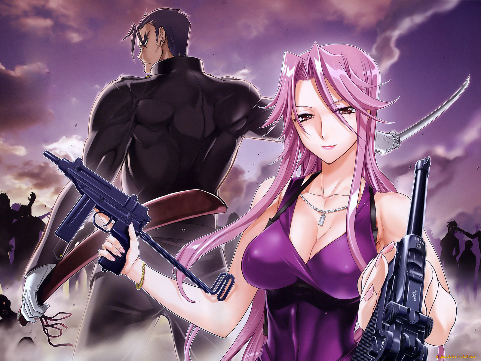 аниме, highschool, of, the, dead