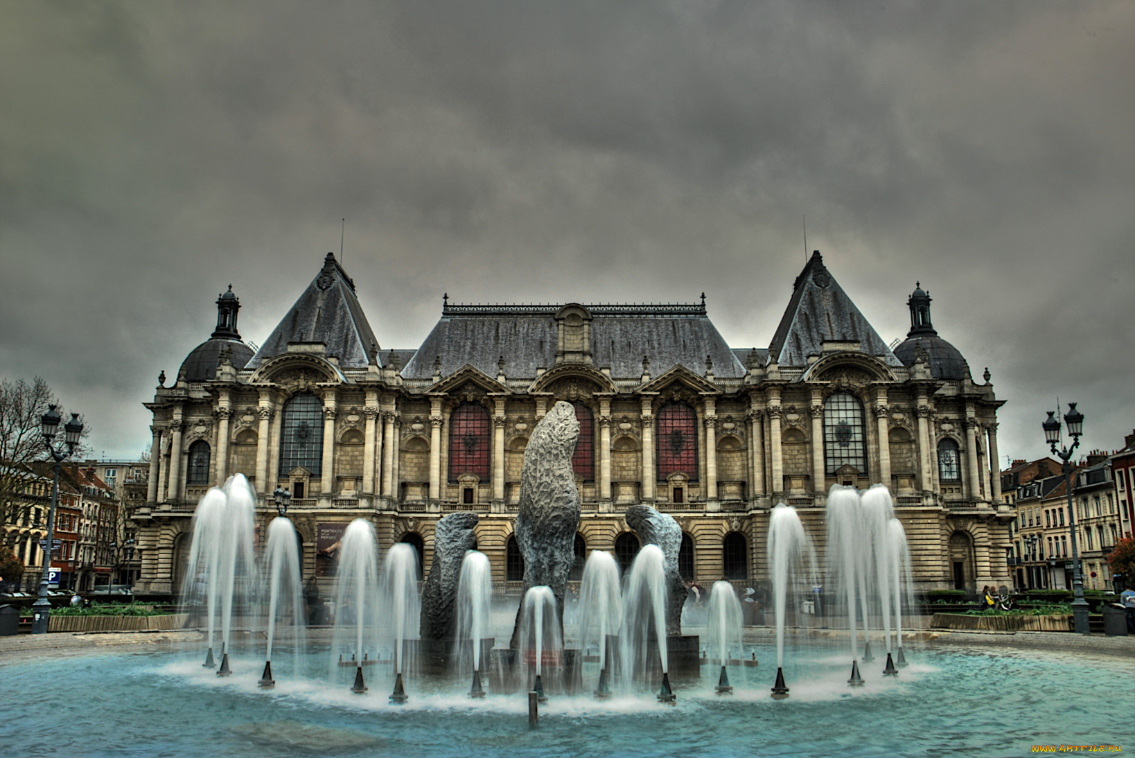 города, фонтаны