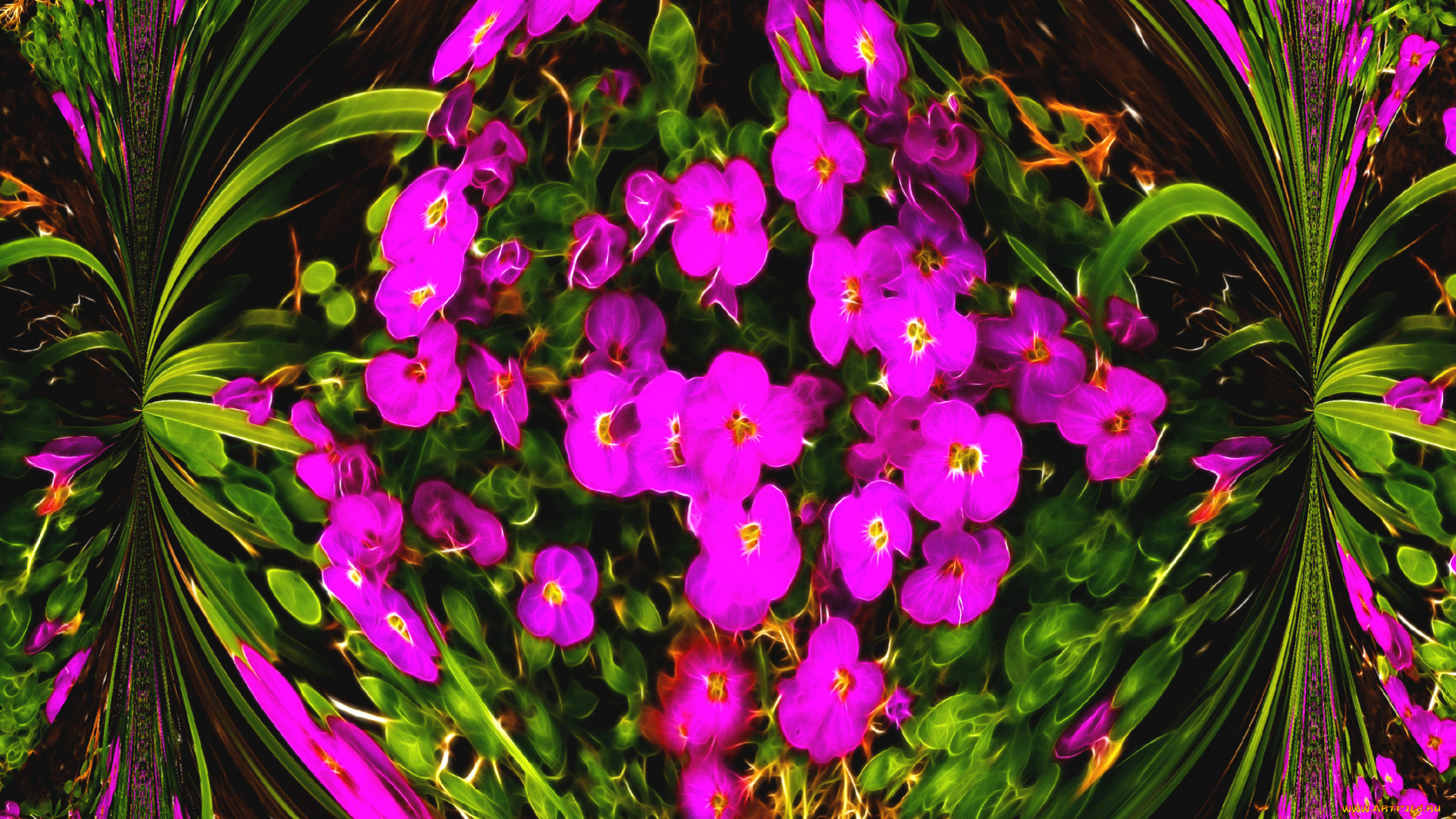 3д, графика, flowers, цветы